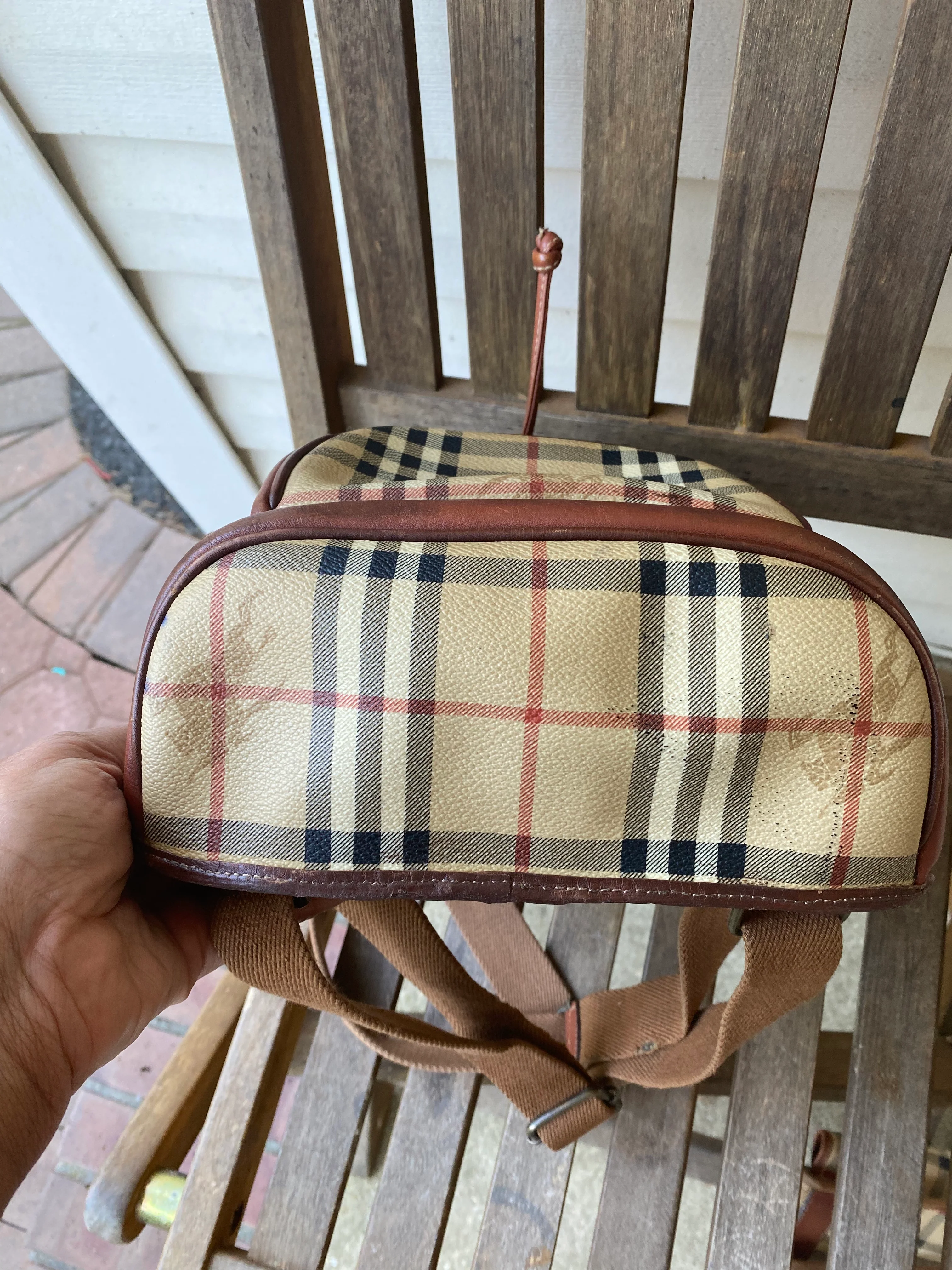 80s Vintage Backpack By Burberry - Image 7