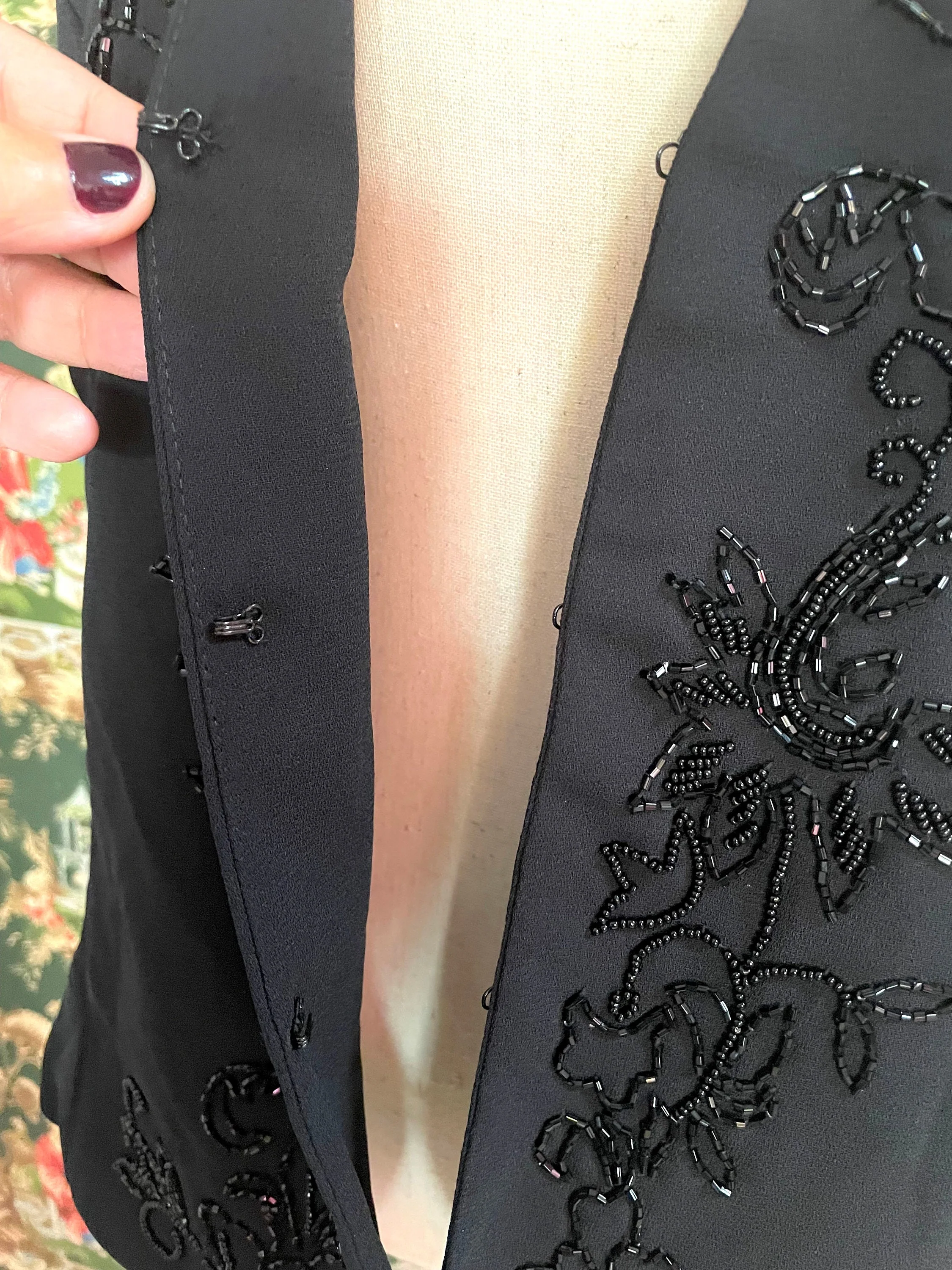 80s Vintage Black Alfred Dunner Polyester Vest with Beading Nwot by Alfred Dunner - Image 5