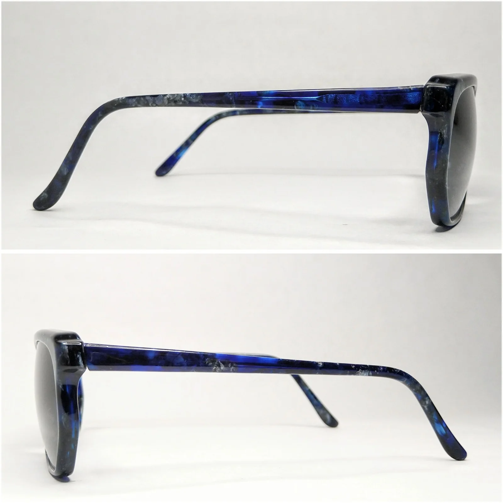80s Vintage Blue Granite Look Sunglasses Frame France By Binocle - Image 8