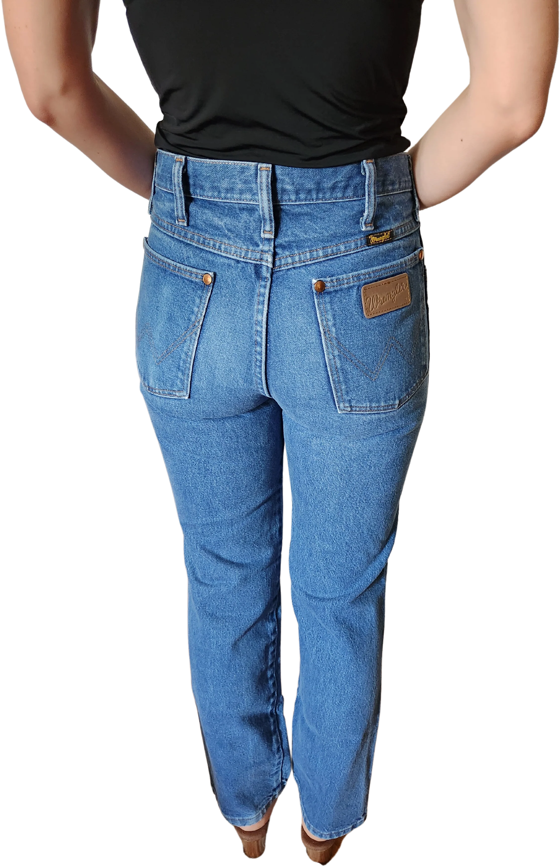 80s Vintage Blue Jeans By Wrangler By Wrangler - Image 2