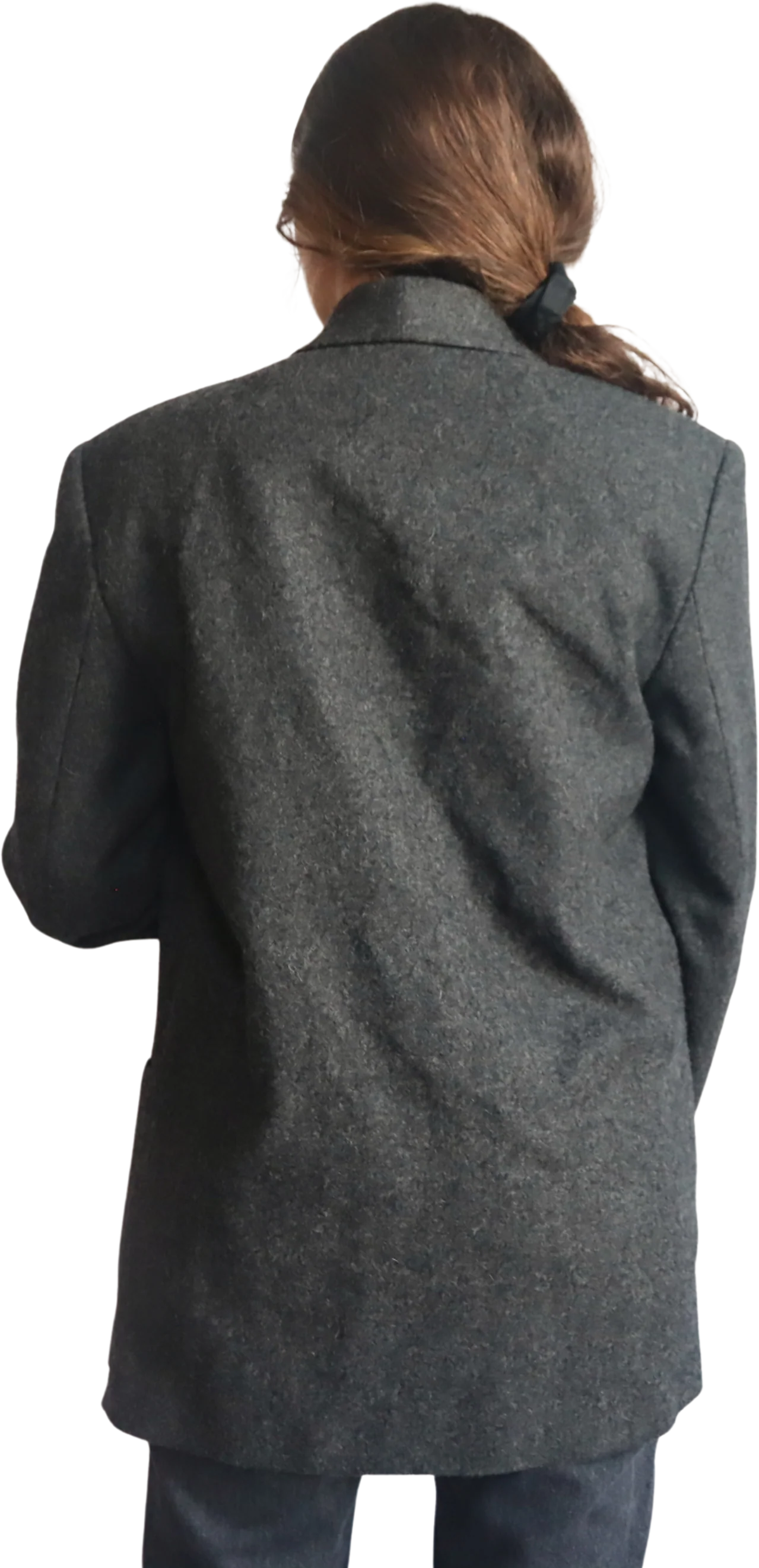 80s Charcoal Gray Wool Blazer By International Scene - Image 2