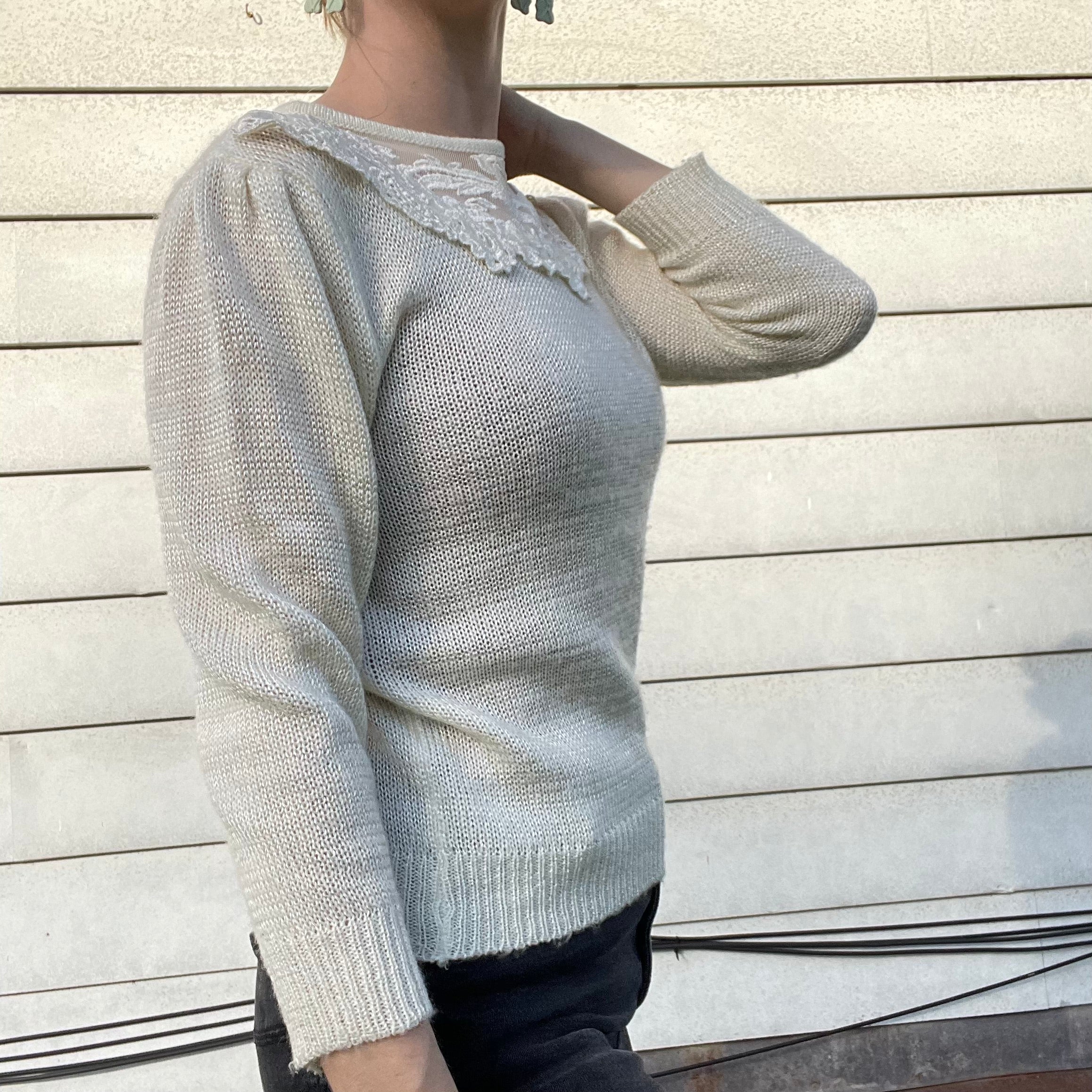 80s Vintage Cream Lace Sweater By Andene - Image 7