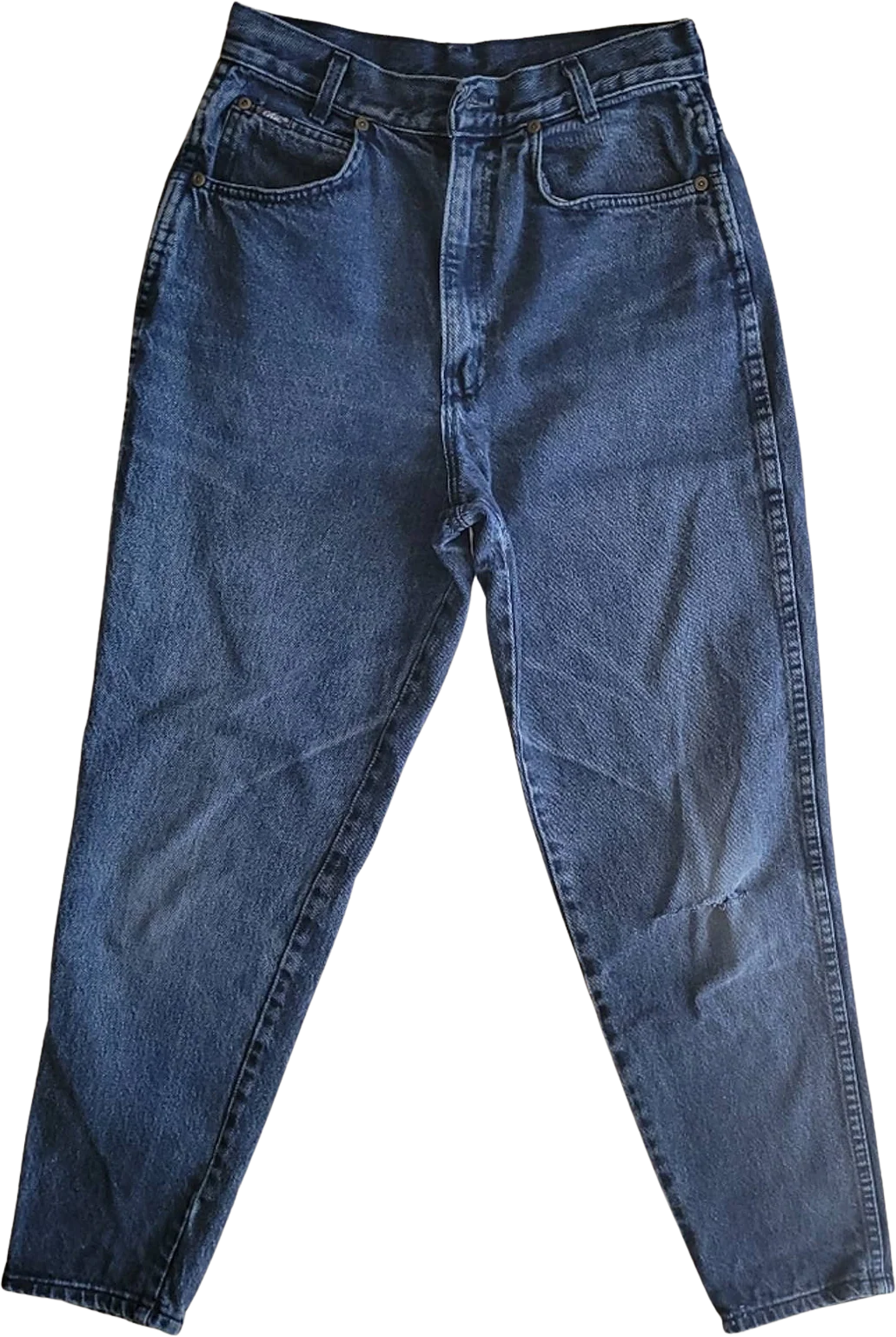 80s Vintage Dark Wash High Waist Mom Jeans - Sz. Xs by Chic