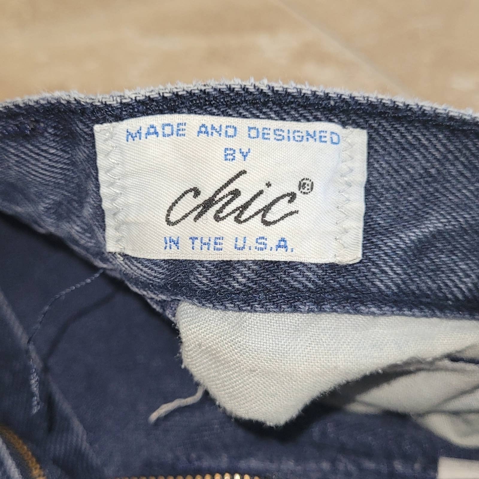 80s Vintage Dark Wash High Waist Mom Jeans - Sz. Xs by Chic - Image 5