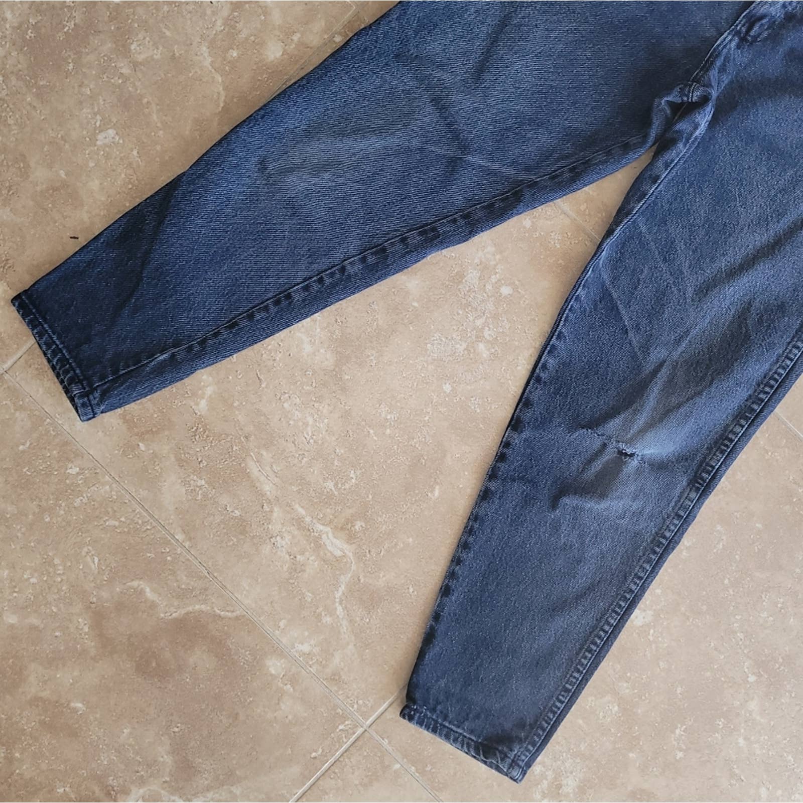 80s Vintage Dark Wash High Waist Mom Jeans - Sz. Xs by Chic - Image 7