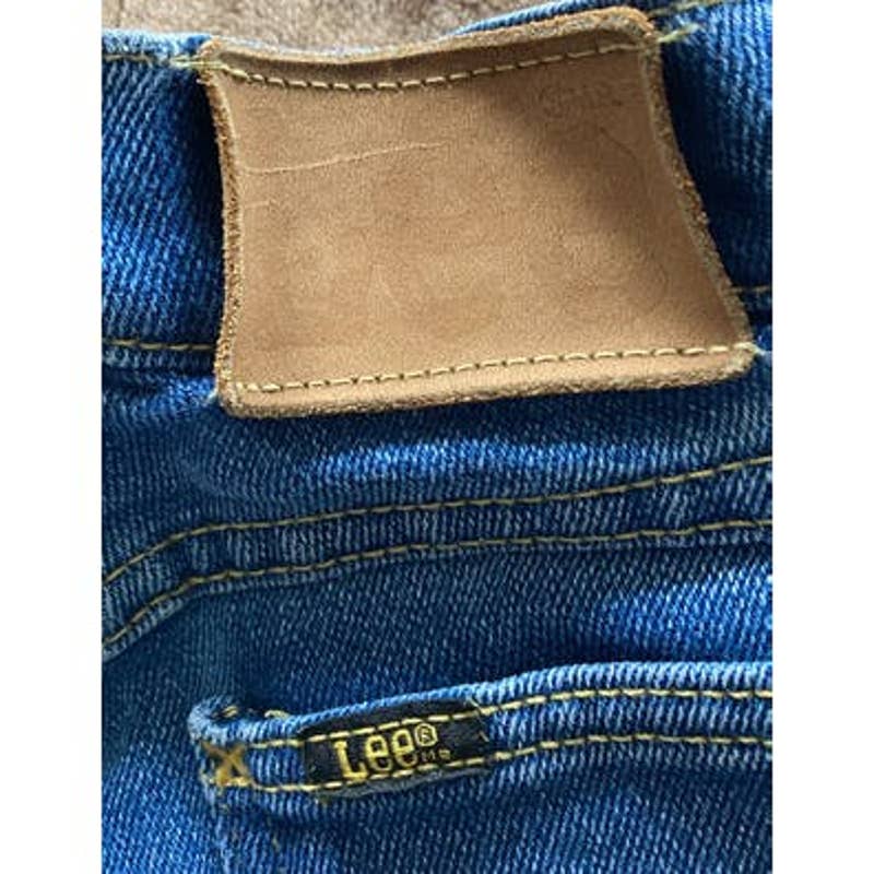 80s Vintage Denim High Waisted Cutoff Blue Jean Shorts by Lee - Image 6