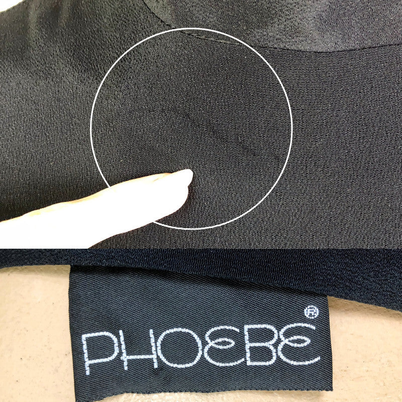 80s Vintage Does 40s Black Rayon Dress With Open Back By Phoebe - Image 10