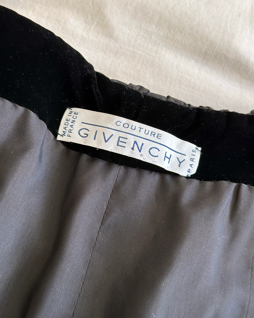 80s Vintage Givenchy Couture Long Sleeve Velvet Gown By Givenchy - Image 8