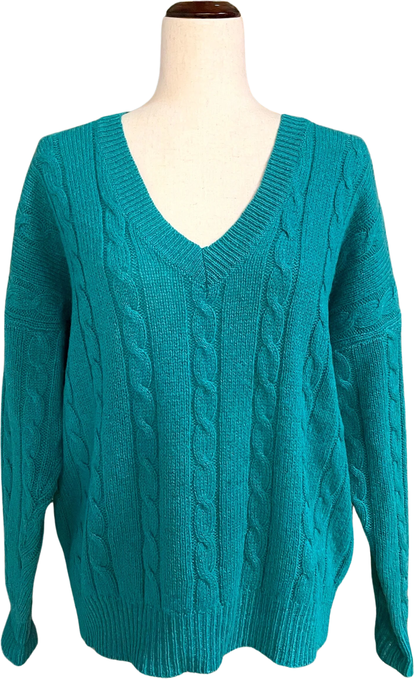 80s Vintage Green Preppy Talbots Wool Tennis Sweater by Talbots