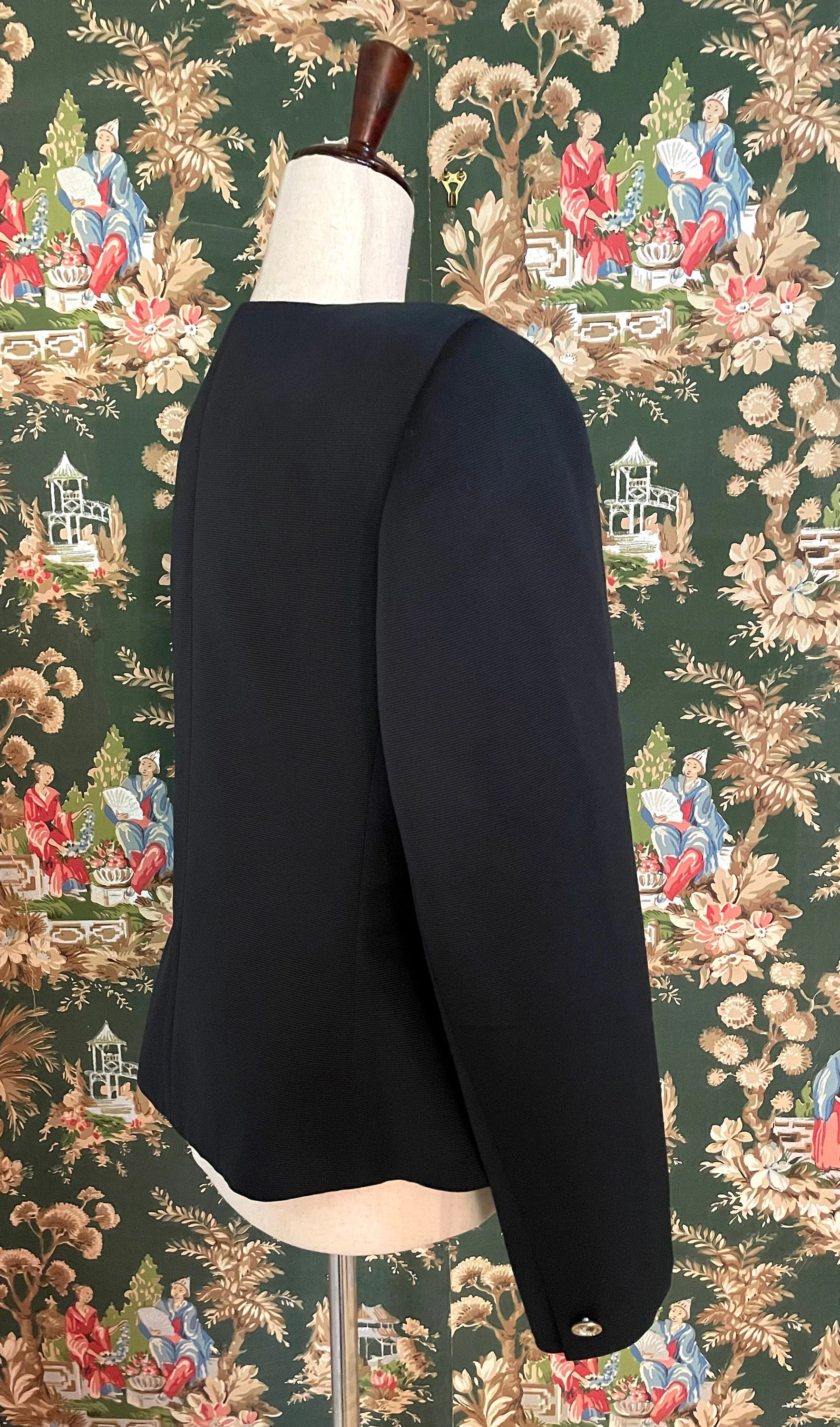 80s Vintage Jacket with Rhinestone Detail by Leslie Fay - Image 6