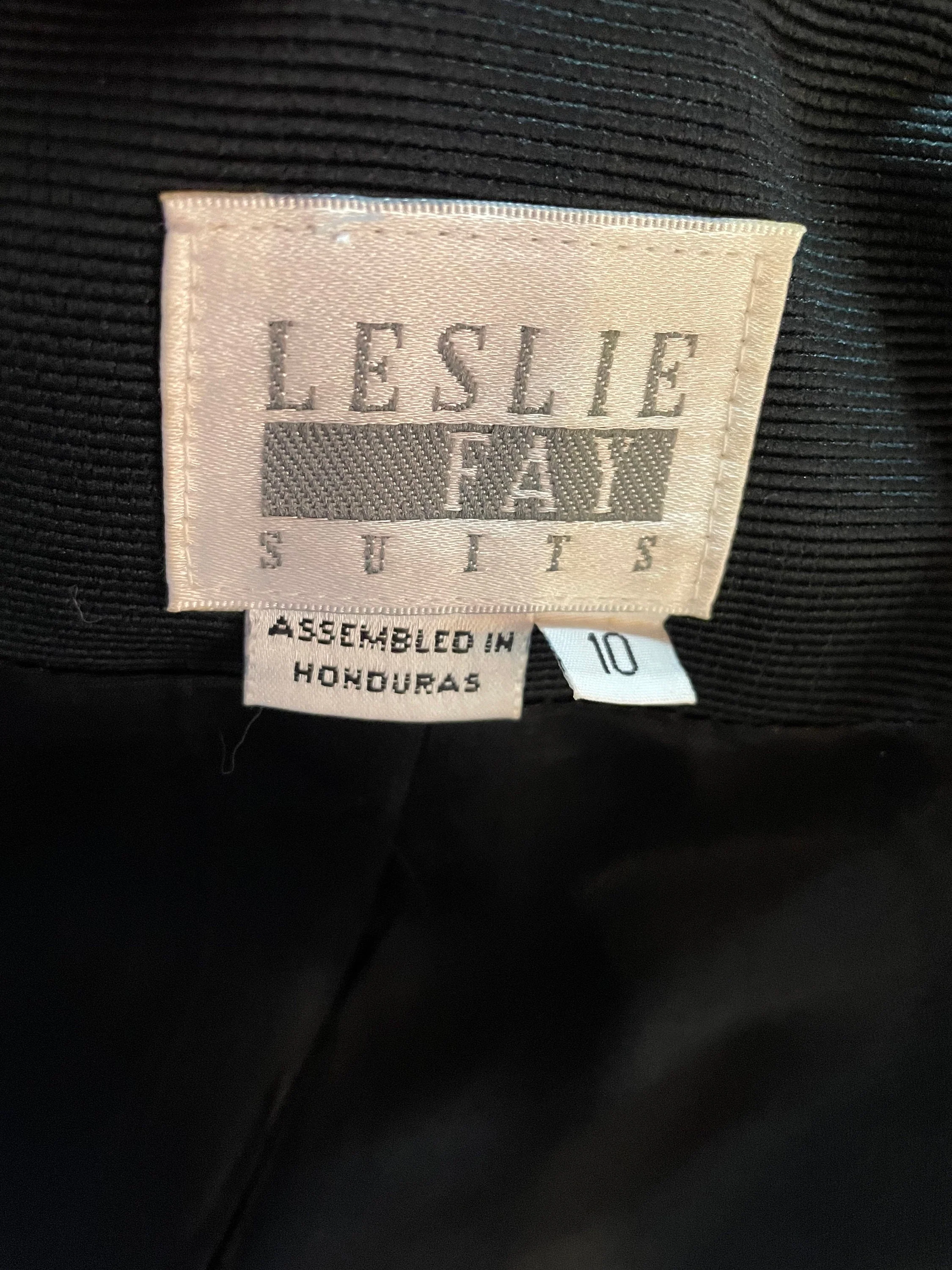 80s Vintage Jacket with Rhinestone Detail by Leslie Fay - Image 7