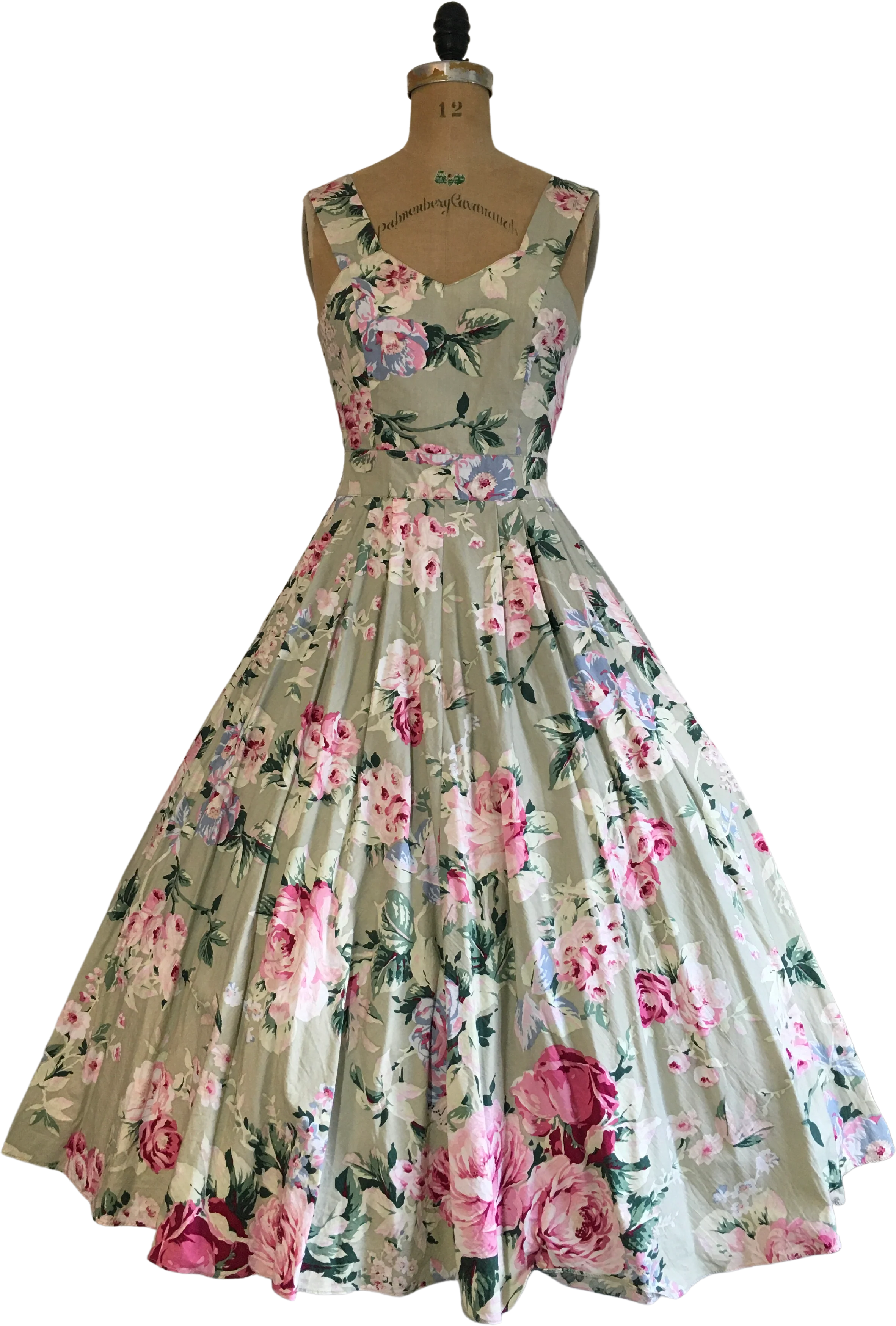 80s Vintage Karin Stevens Floral Tieback Sundress By Karin Stevens