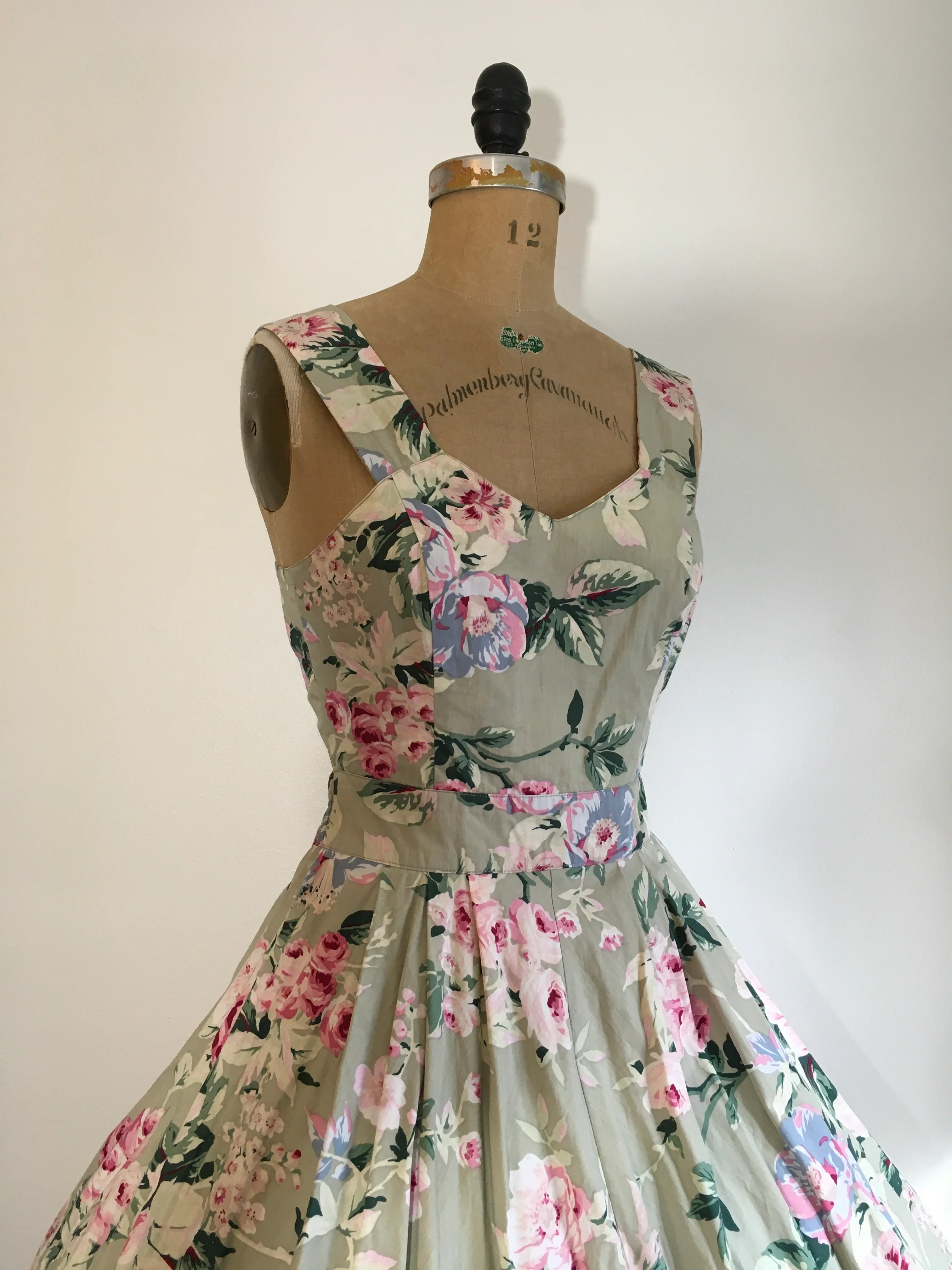 80s Vintage Karin Stevens Floral Tieback Sundress By Karin Stevens - Image 3