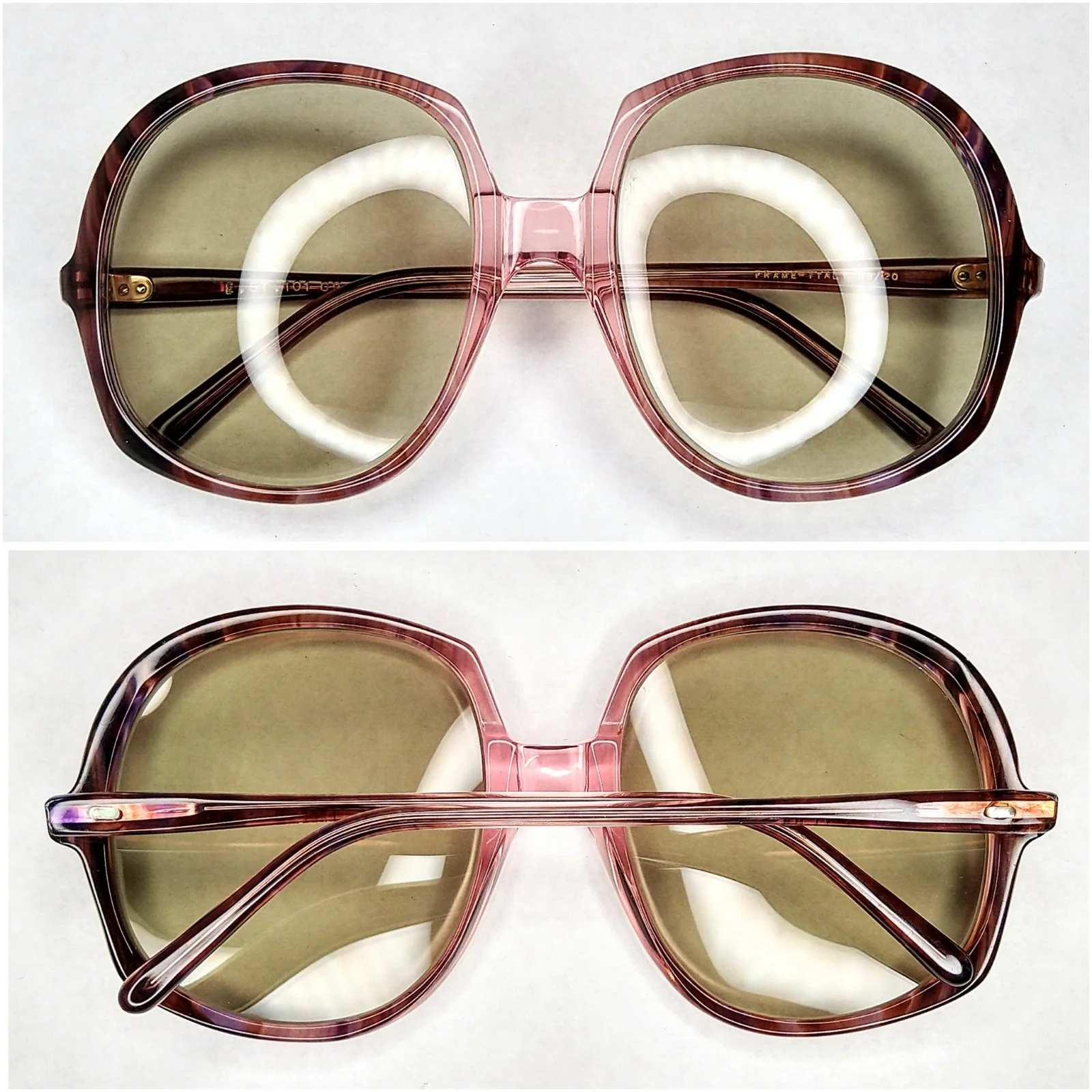 80s Vintage Minimalist Oversized Sunglasses Italy - Image 2
