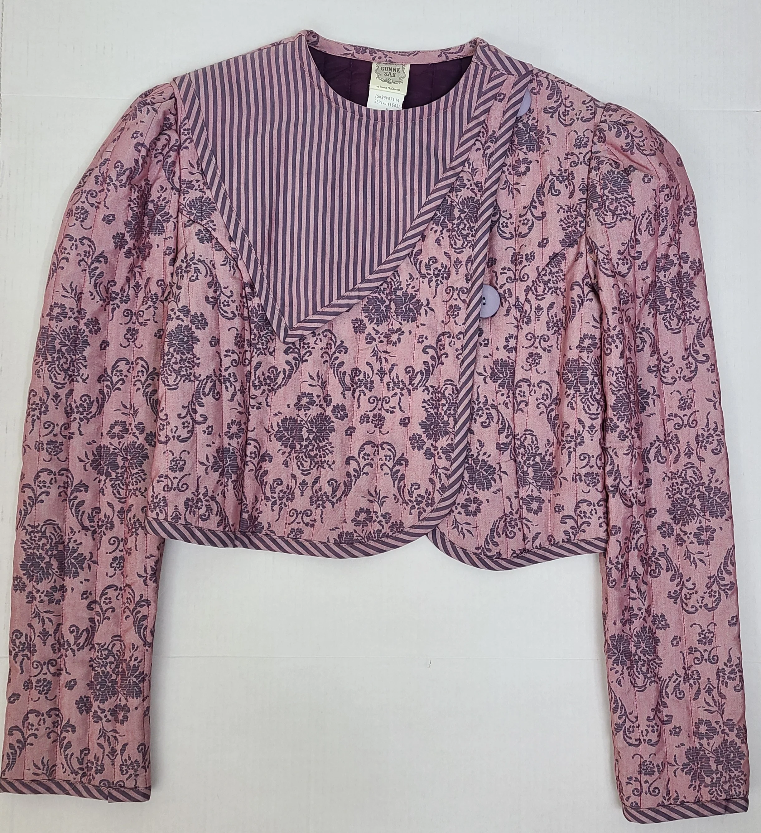 80s Vintage Quilted Cropped Jacket By Gunne Sax by Jessica Mcclintock - Image 3