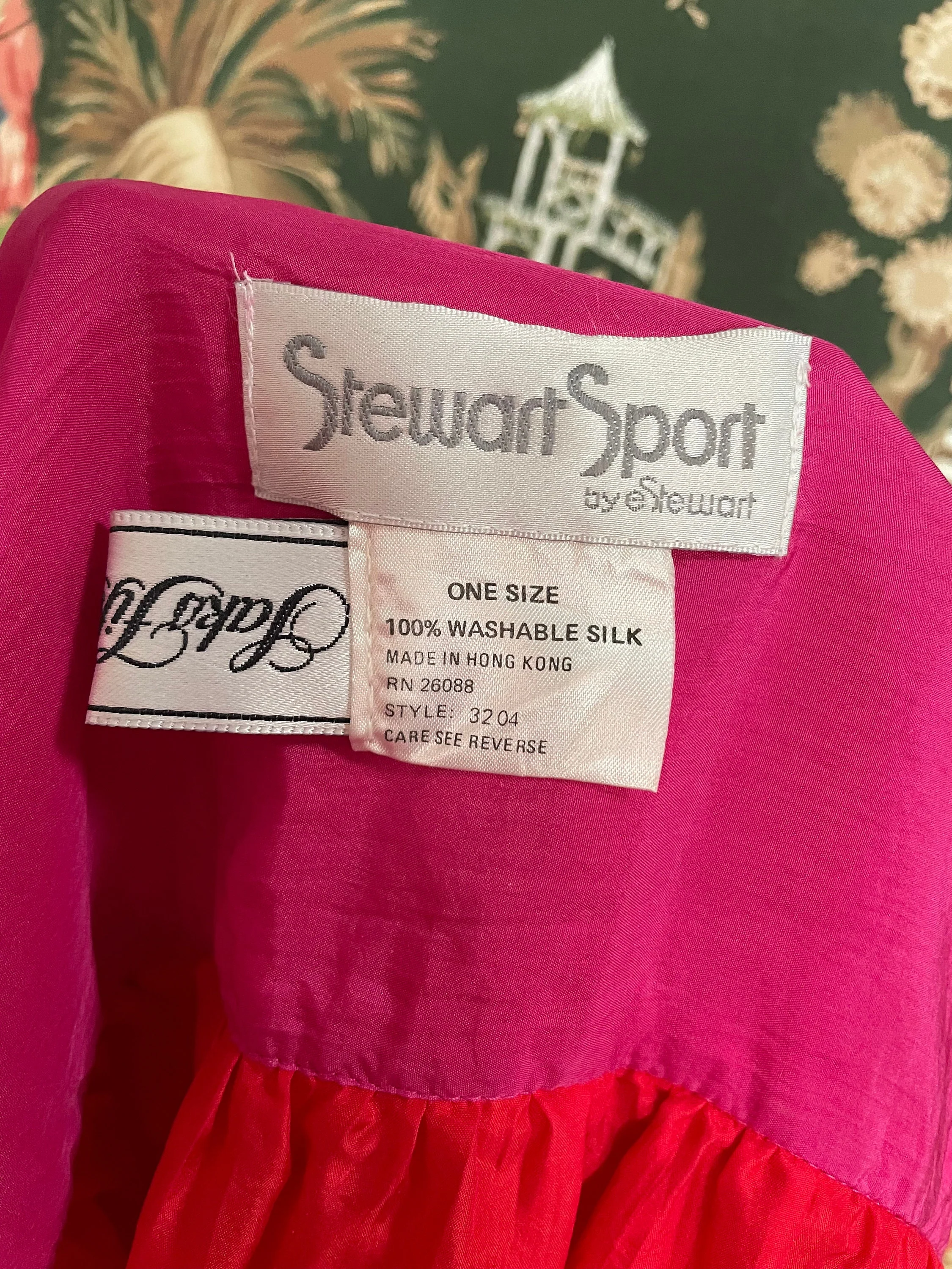 80s Vintage Silk Open Front Robe by  Saks Fifth Avenue - Image 9