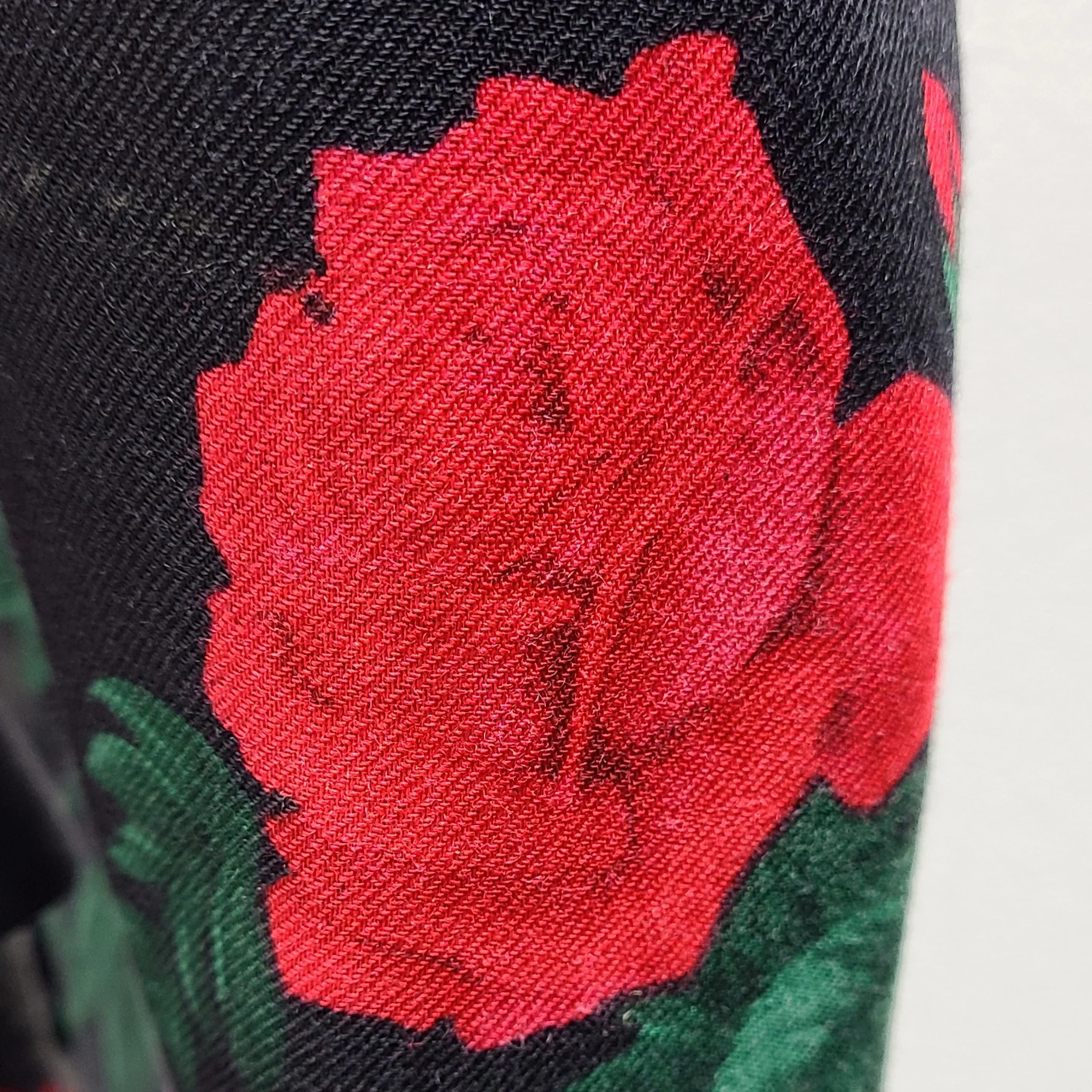 80s Vintage Silk Wool Rose Print Skirt Suit Set By Albert Nipon - Image 4