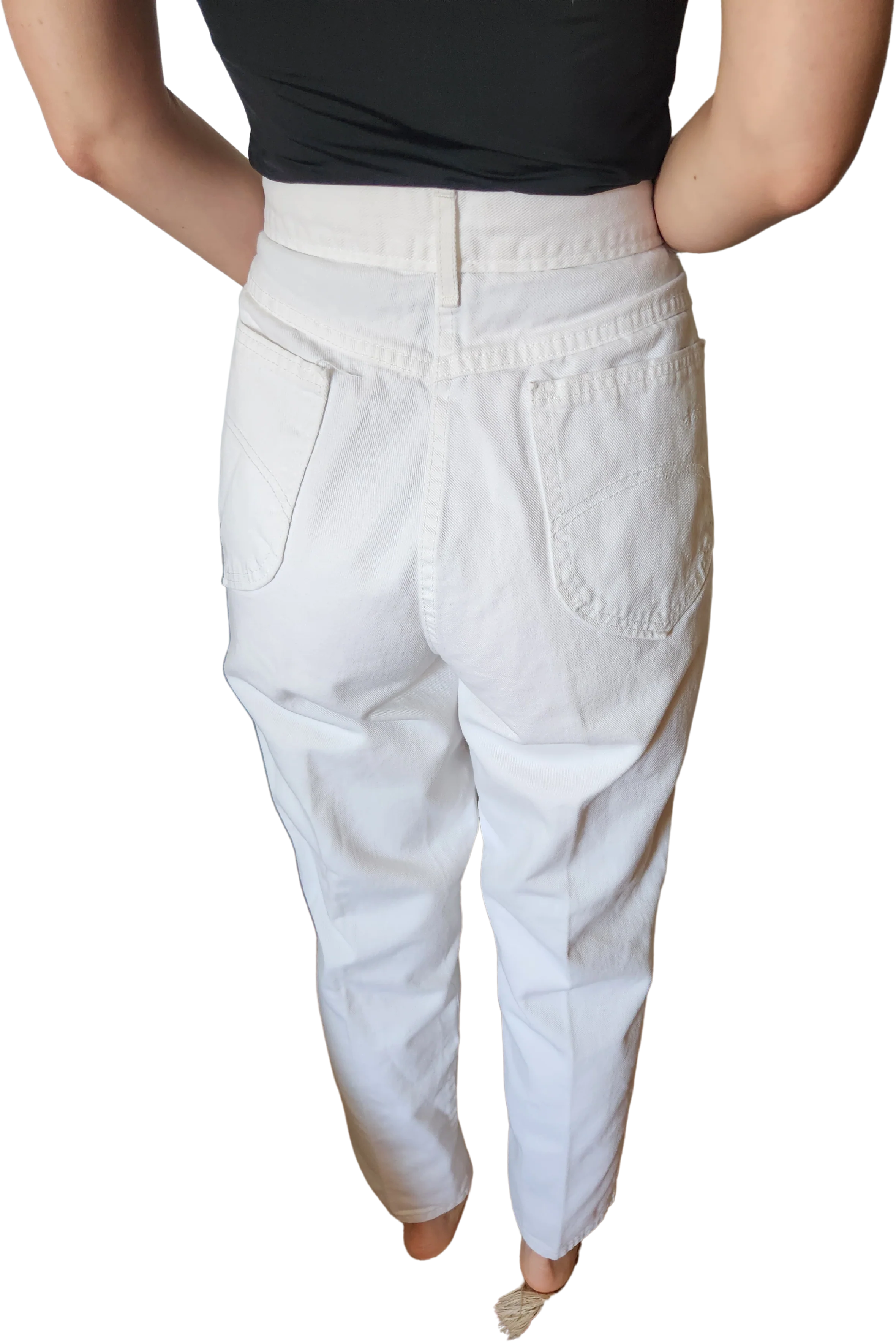 80s Vintage White Jeans By Chic By Chic - Image 2
