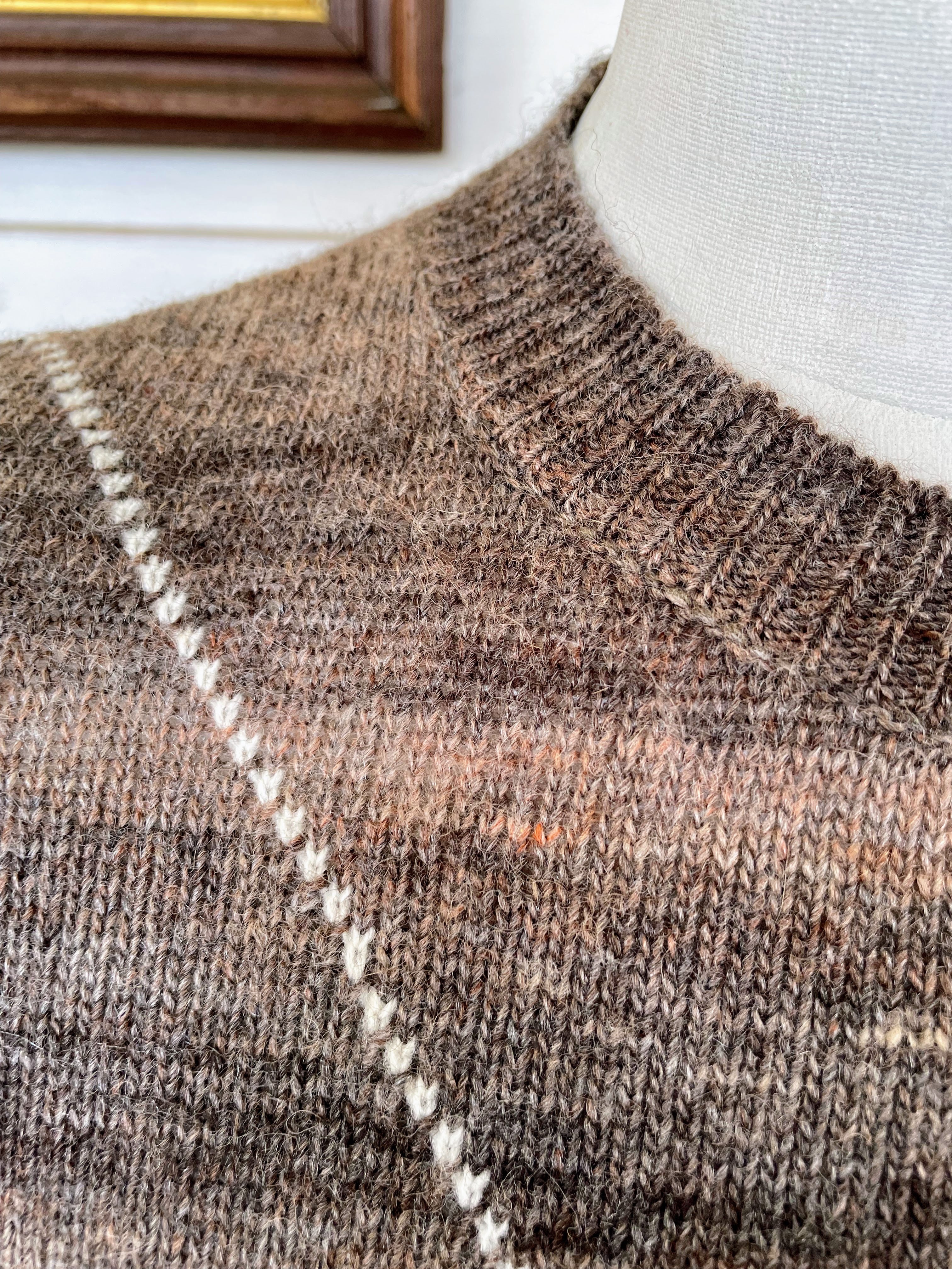80s Vintage Womens Wool Blend Argyle Sweater By Joyce - Image 8