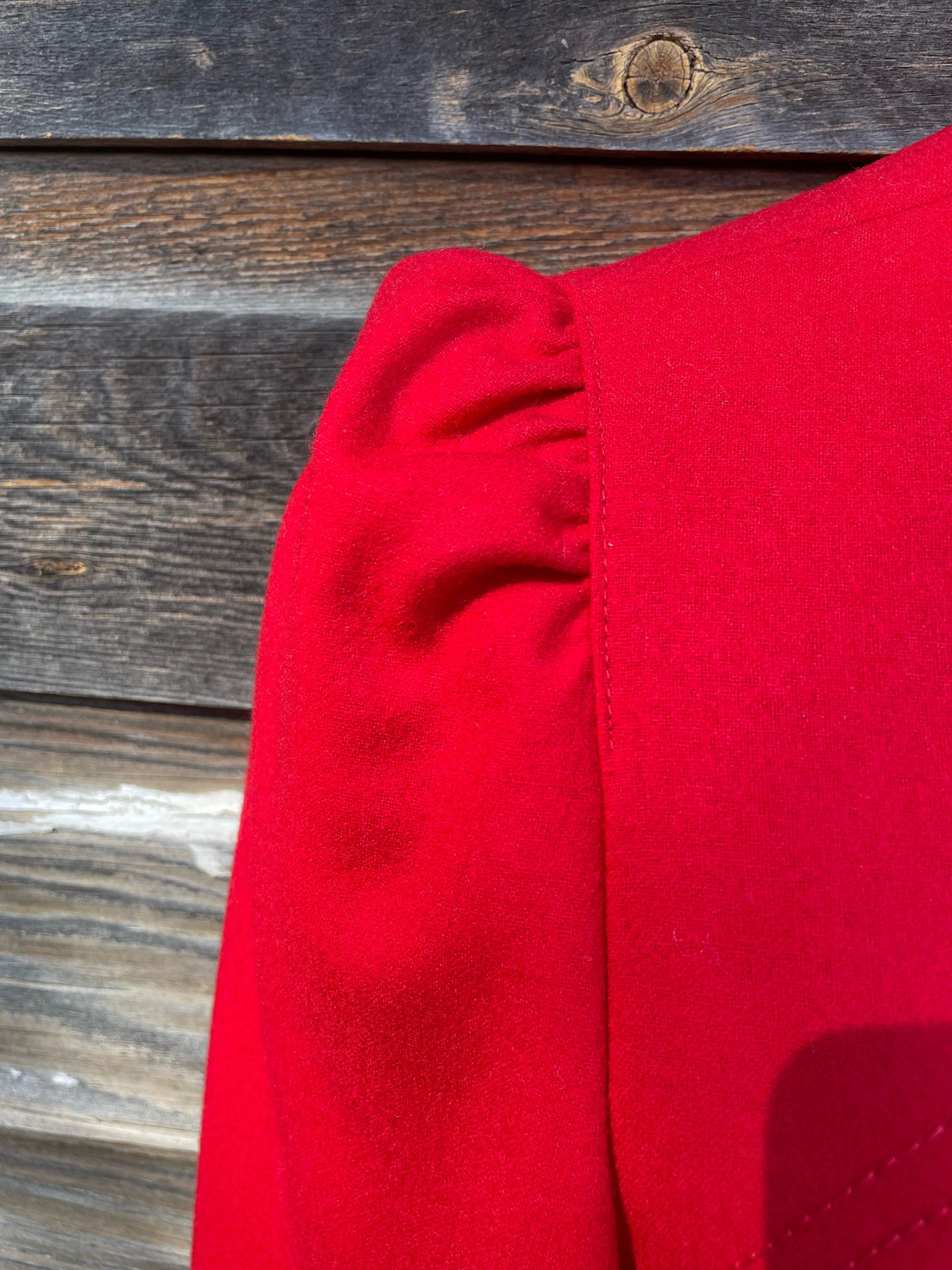 80s Vintage Wool Red Skirt Suit By Nipon Coature - Image 8