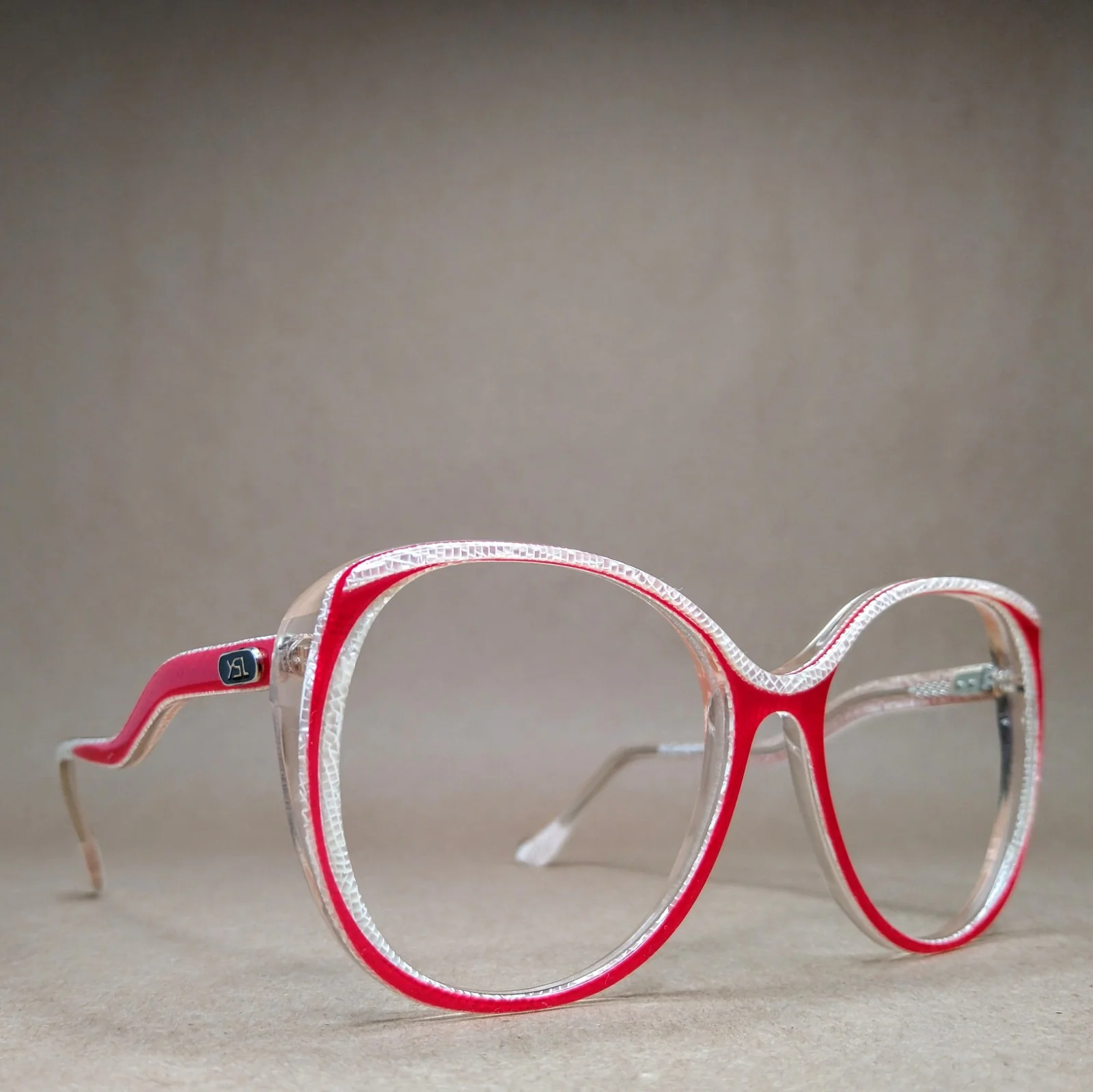 80s Vintage Ysl-121 Cat Eye Eyeglasses Frame France By Yves Saint Laurent - Image 5