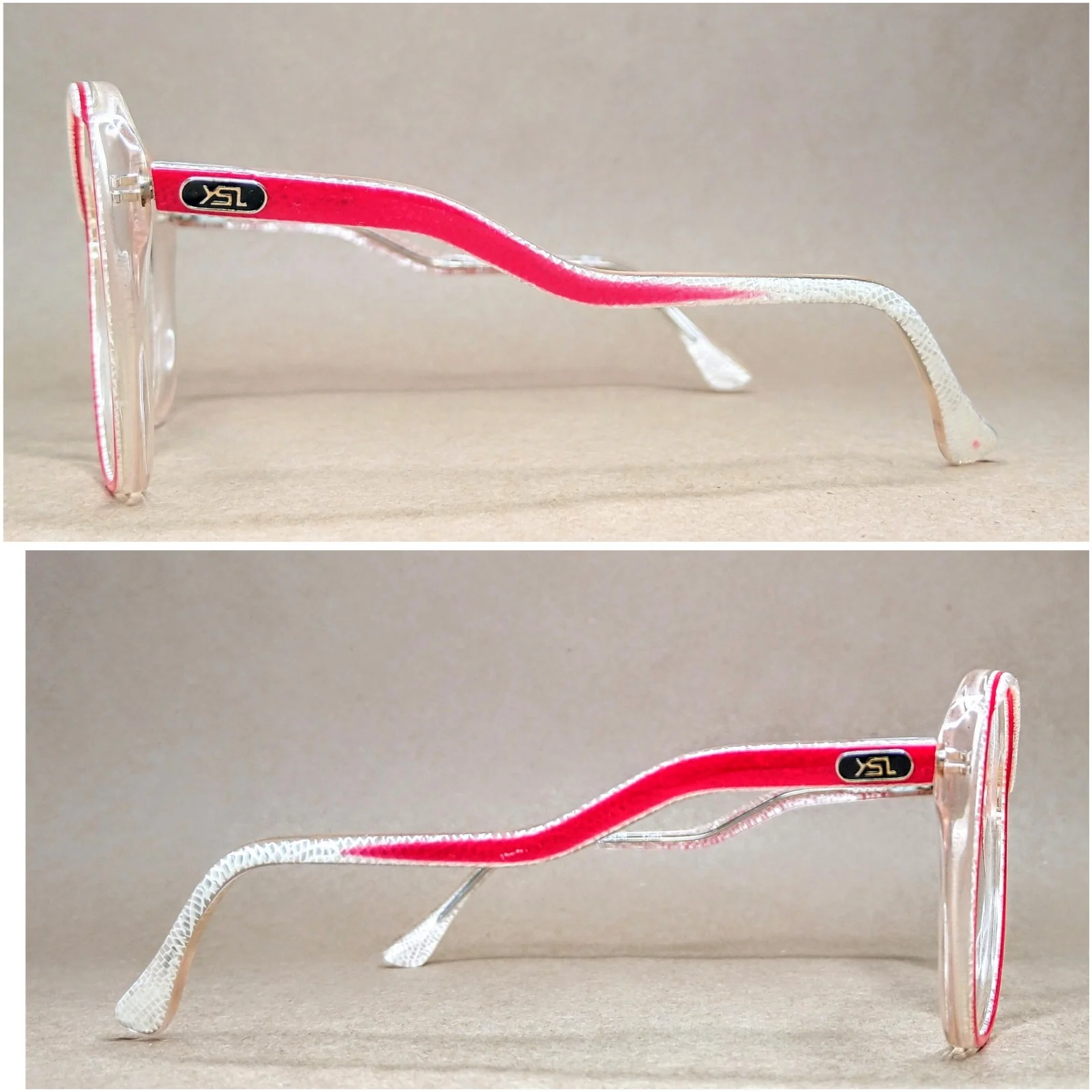 80s Vintage Ysl-121 Cat Eye Eyeglasses Frame France By Yves Saint Laurent - Image 7