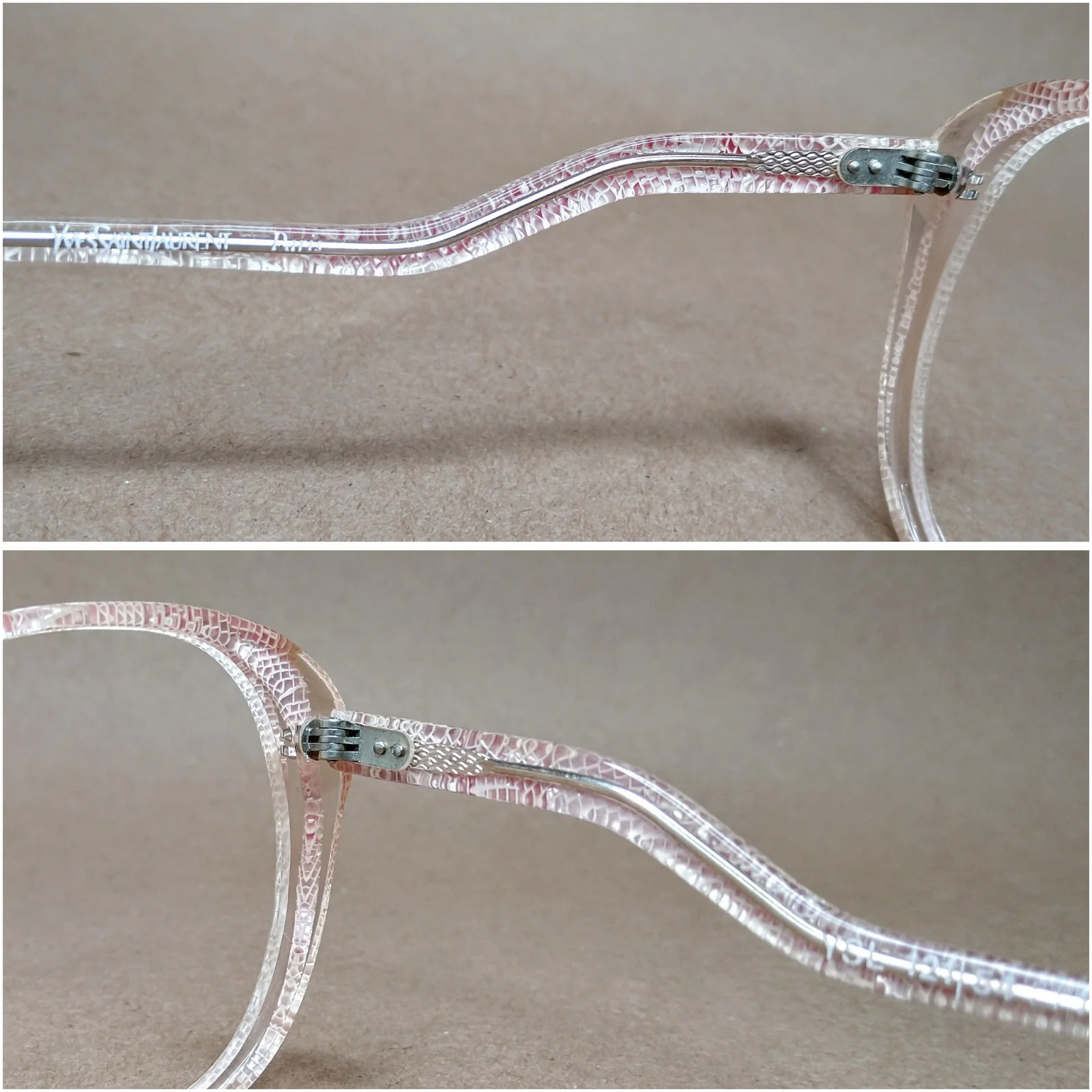 80s Vintage Ysl-121 Cat Eye Eyeglasses Frame France By Yves Saint Laurent - Image 8