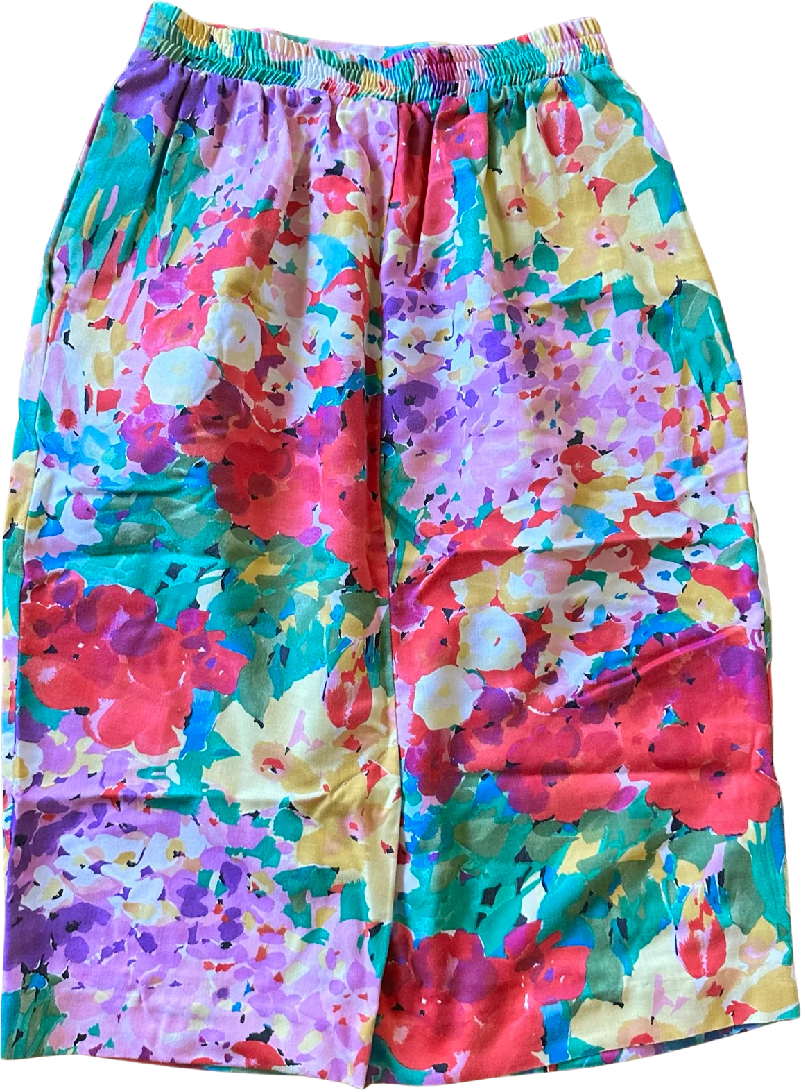 80s Watercolor Floral Skirt By Petrina and Company - Image 2