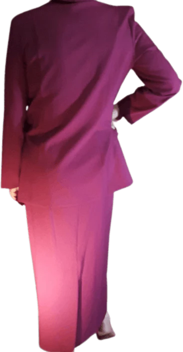 80's Maroon Skirt Suit by Wear Abouts - Image 2