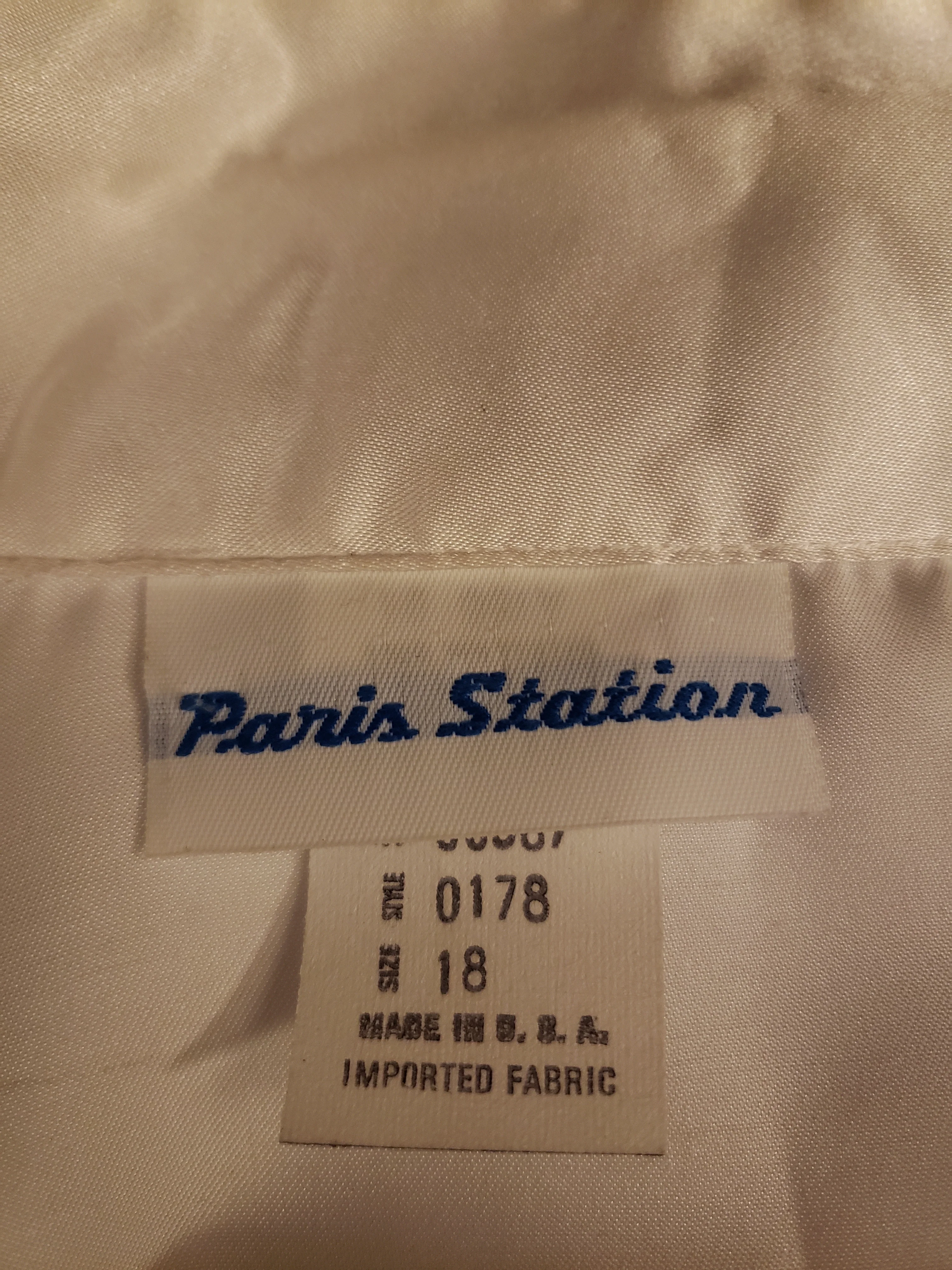 80s White Satin Button Down By Paris Station - Image 3
