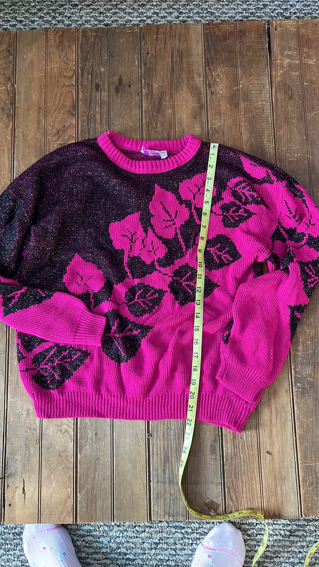 80s Womans Crew Neck Sweater Lurex By Anne Rich - Image 5
