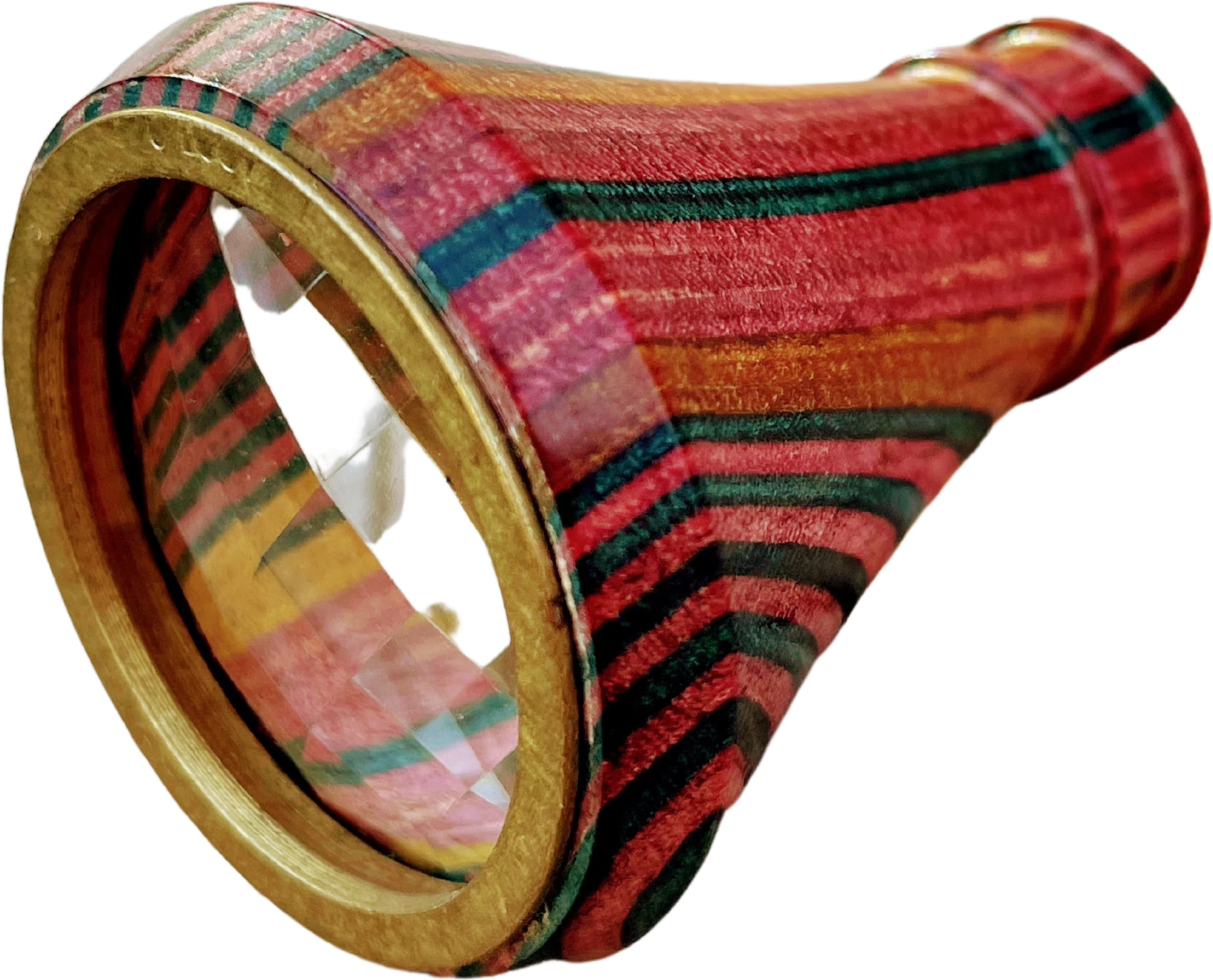 80s Wood Dioptric Prism Kaleidoscope Dragonfly By Van Cort Instruments - Image 2