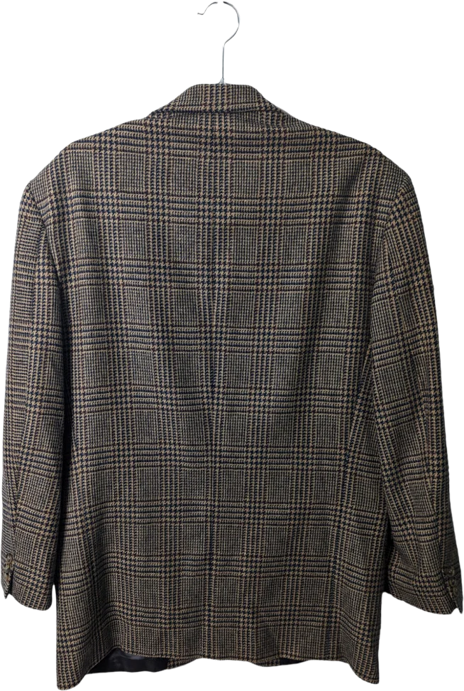 80s Wool Herringbone Blazer 3 Button Lambswool 41r By Eddie Bauer - Image 2