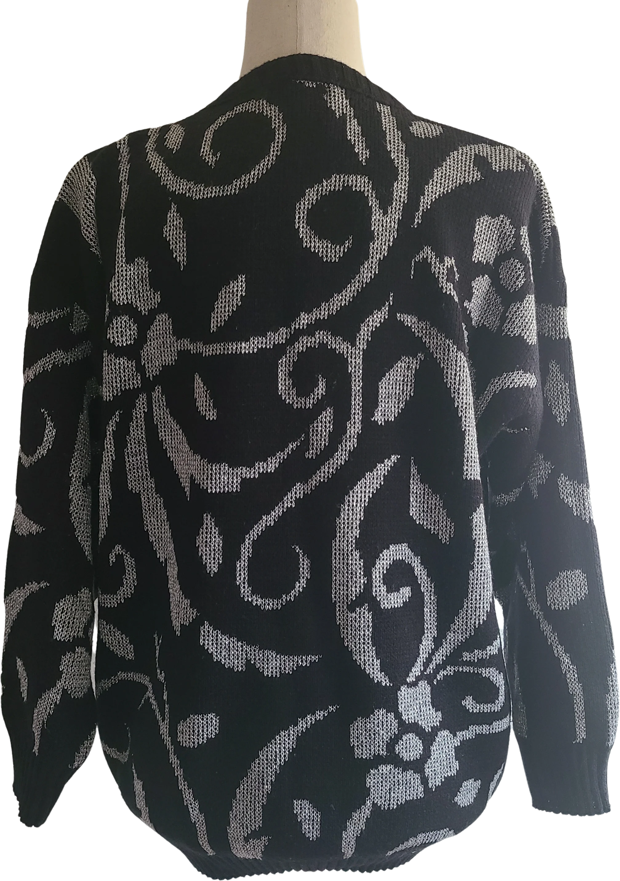 80s Woven Acrylic Crewneck Sweater By Ellen-D - Image 2