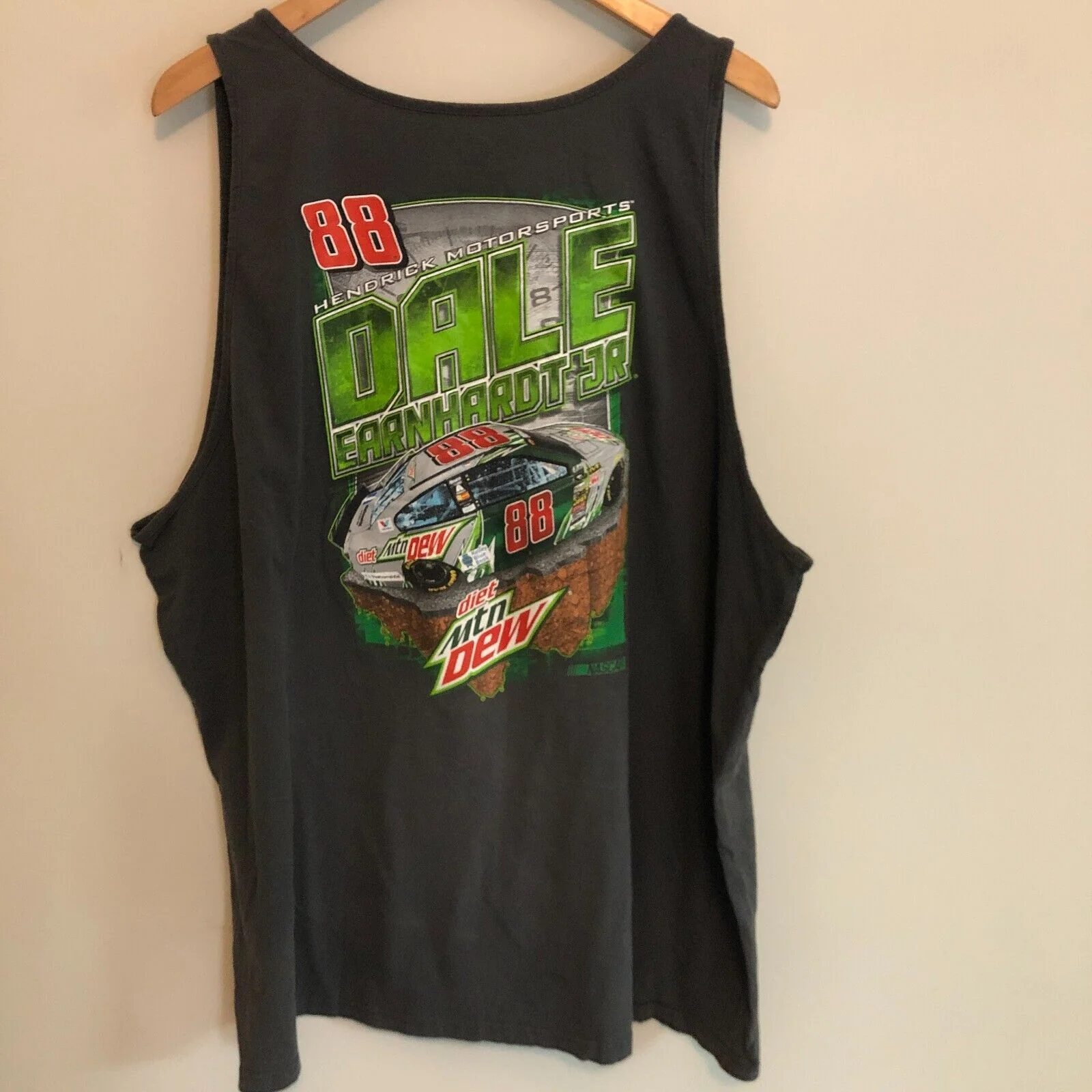 88 Diet Mountain Dew Muscle Tank Top Black by Rare Dale Earnhardt Jr - Image 6