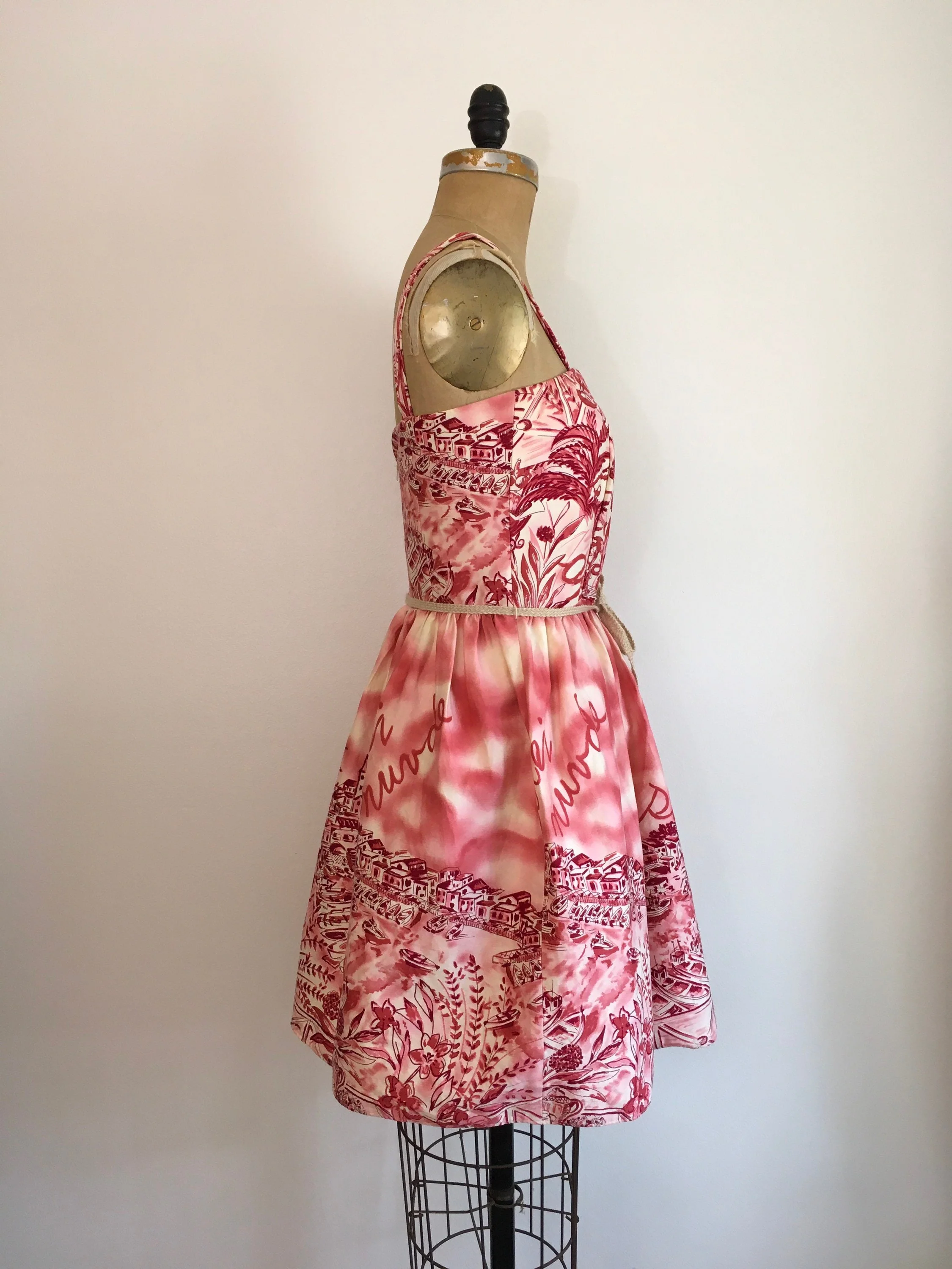 90’s-00’s Scenic Novelty Print Mini Dress by David Meister - Image 5