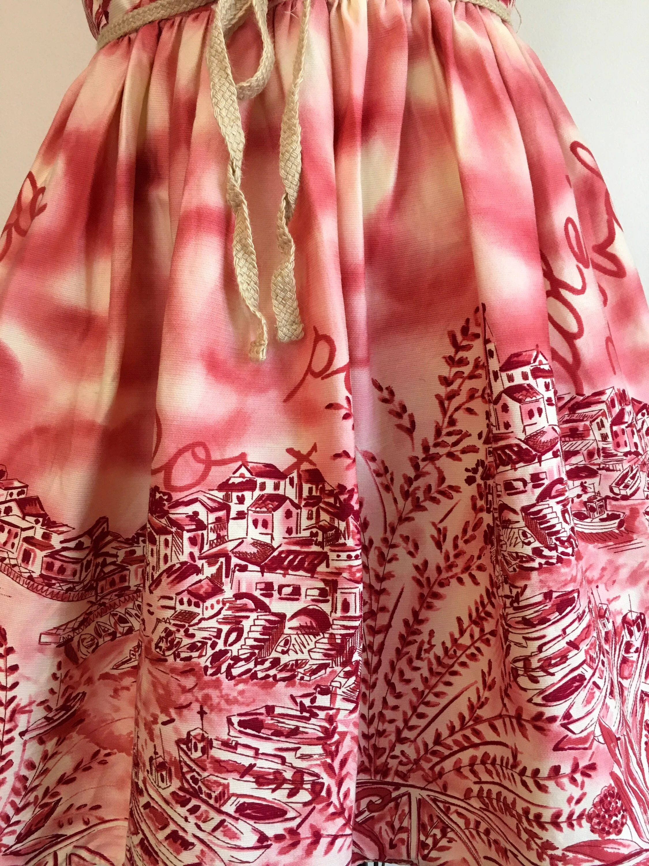 90’s-00’s Scenic Novelty Print Mini Dress by David Meister - Image 6