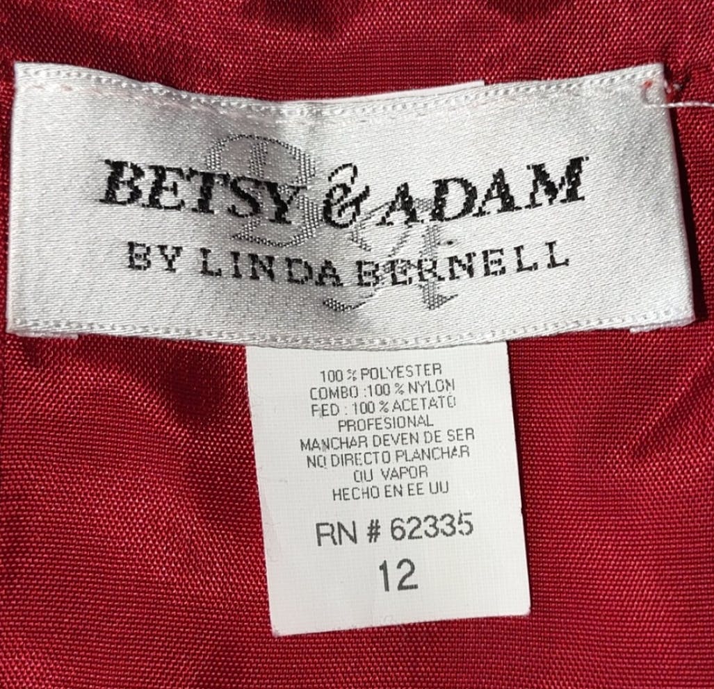 90’s Black and Red Formal Dress by Betsy & Adam By Linda Bernell - Image 7