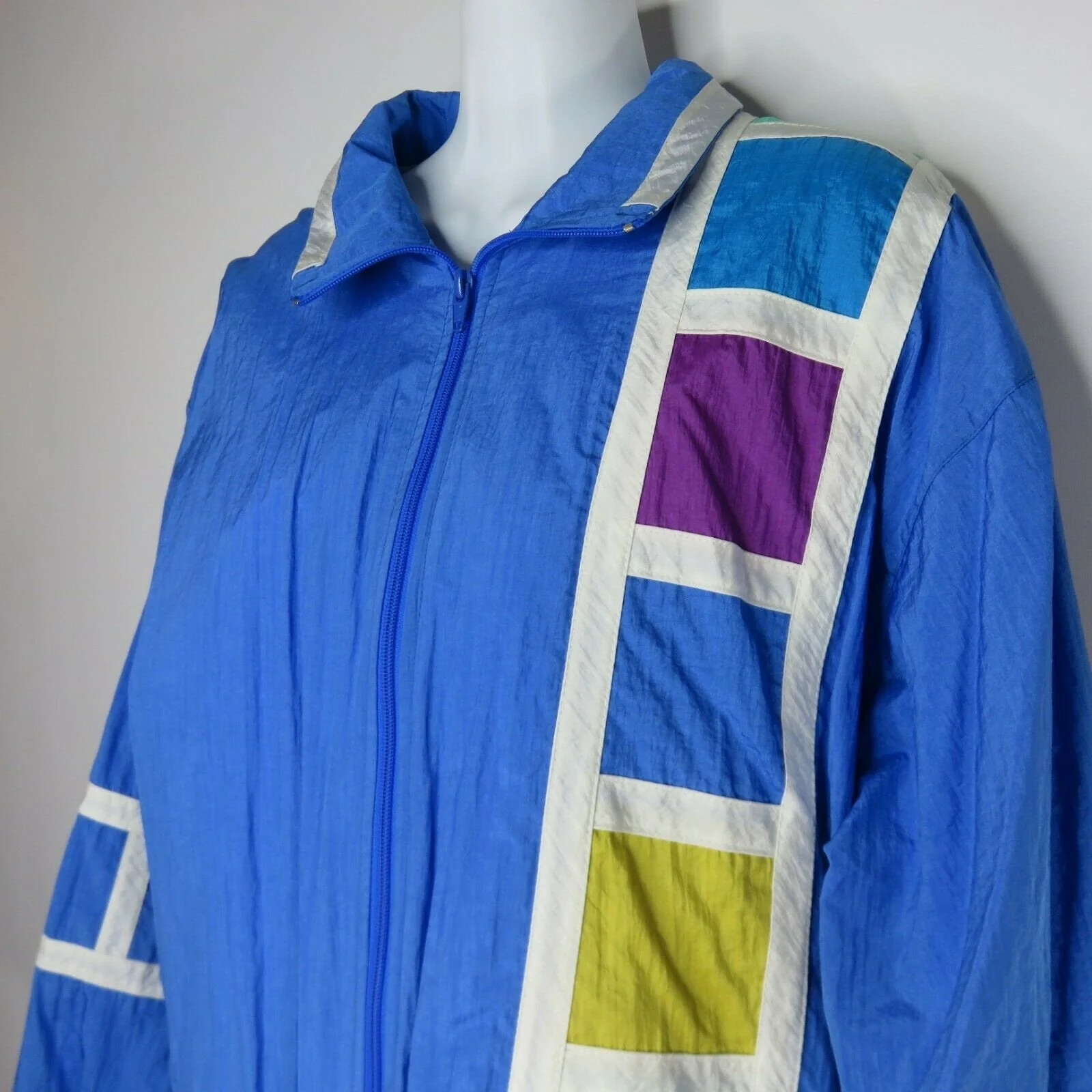 90’s Mens Colorblock Track Jacket by Towne London Fog - Image 7