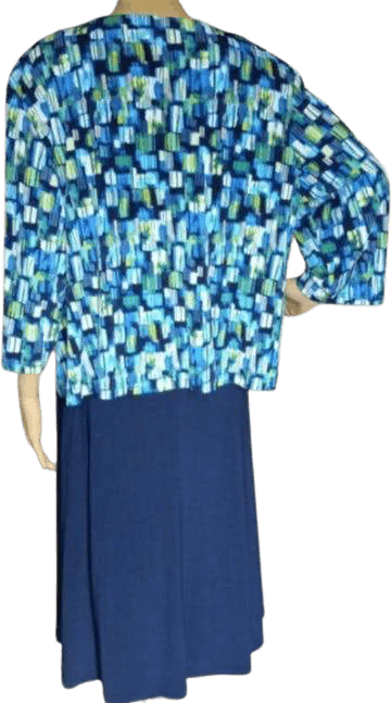 90’s Navy Shift Dress and Embellished Jacket by Madison Leigh - Image 2