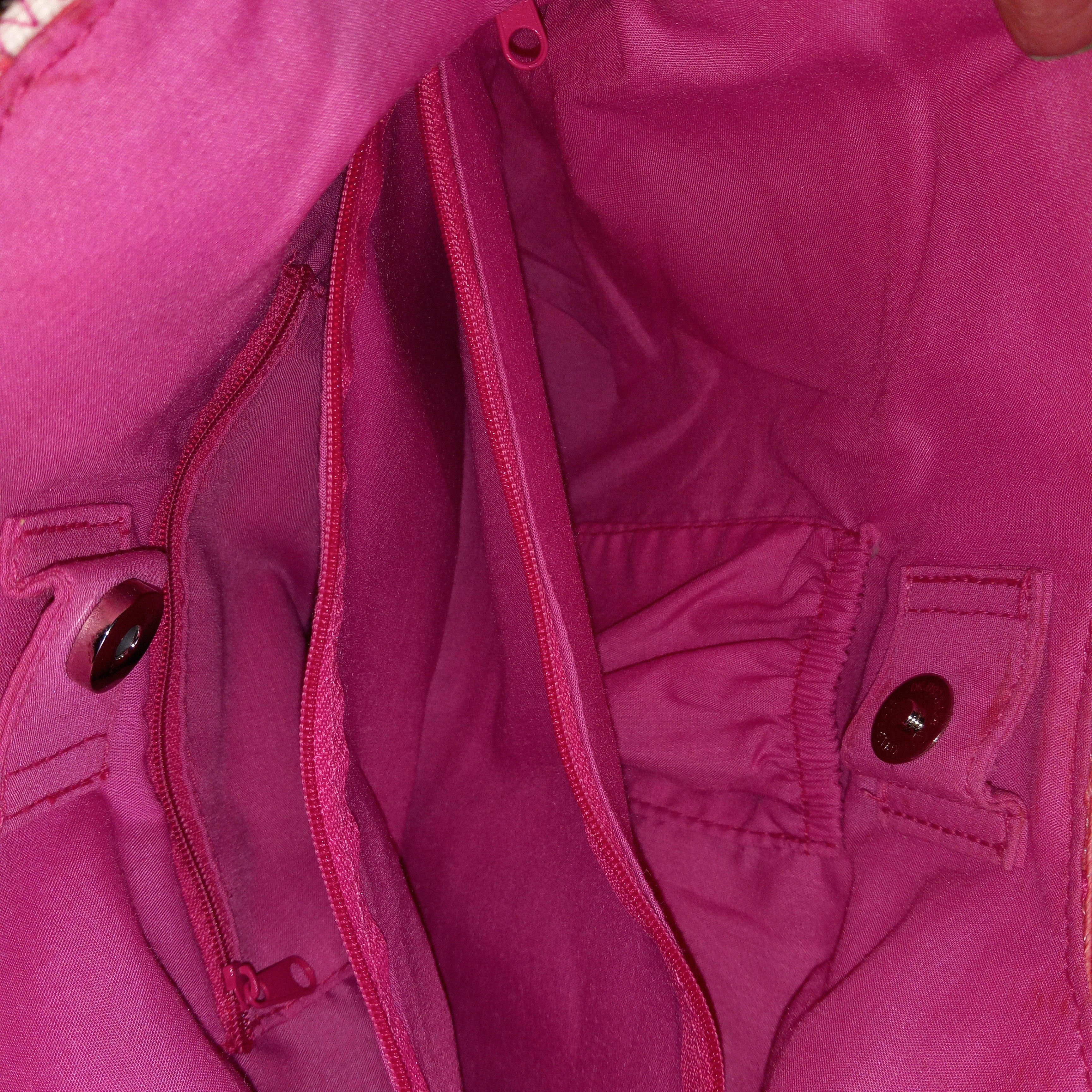 90’s Pink and White Tote with Wooden Beads - Image 6