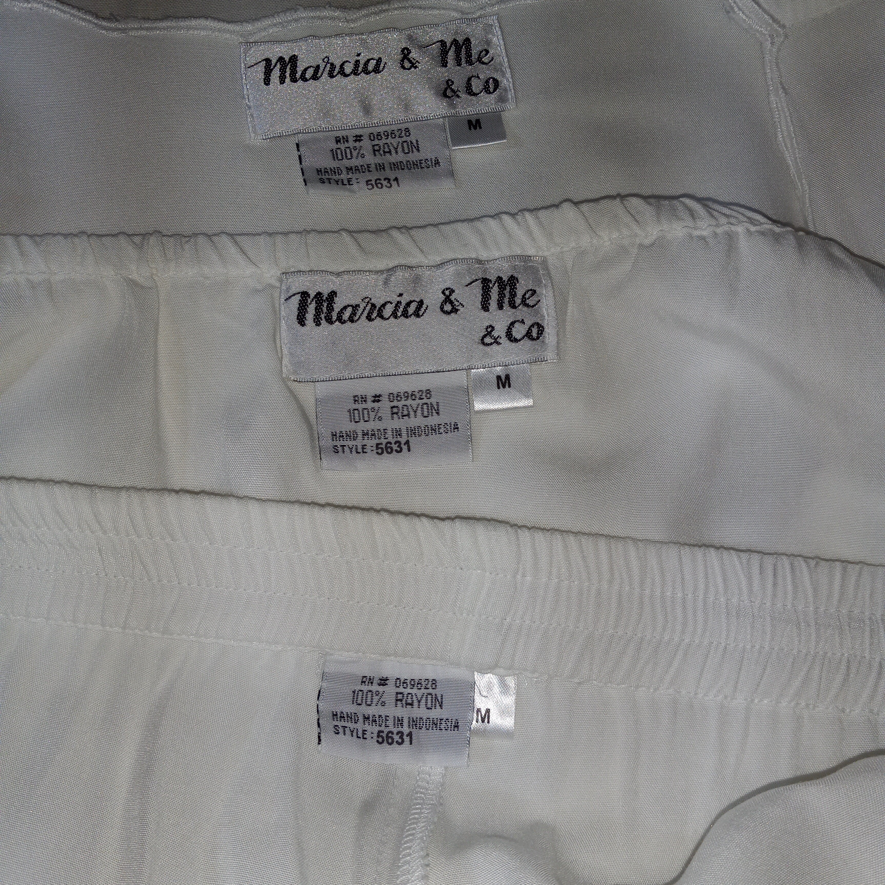 90’s White Rayon Lace and Beads 3 Piece Pants Suit by Marcia & Me & Co - Image 14