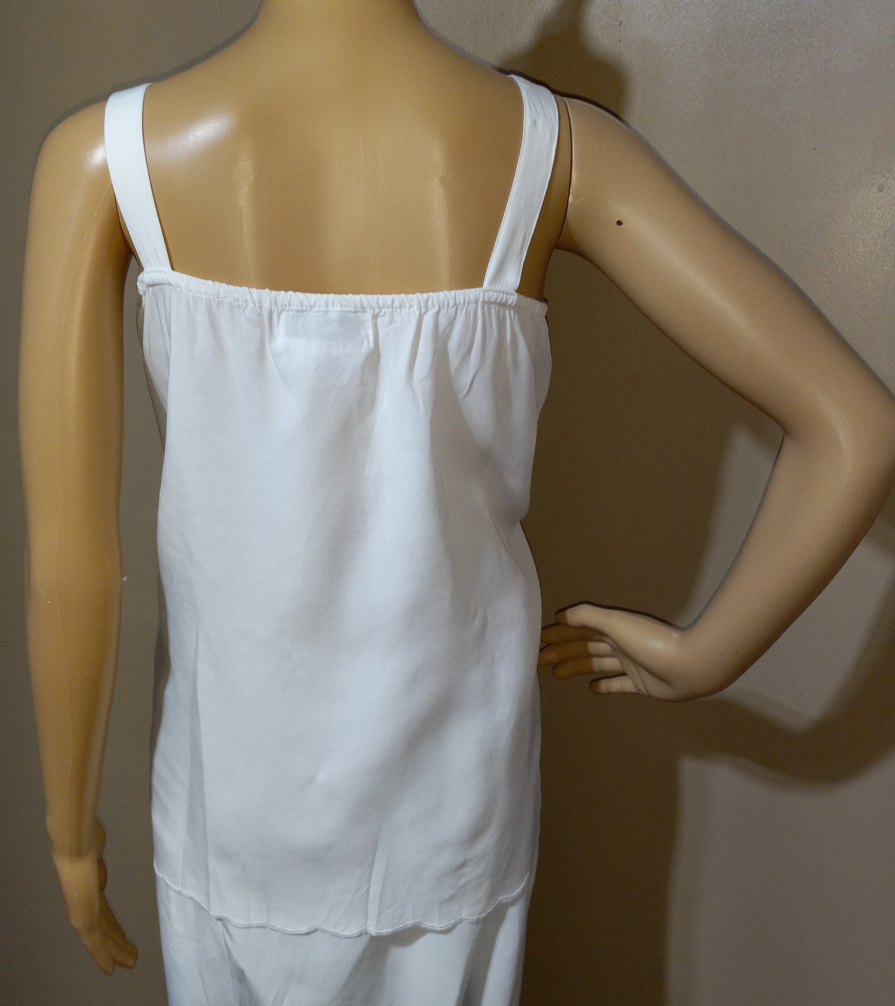 90’s White Rayon Lace and Beads 3 Piece Pants Suit by Marcia & Me & Co - Image 7