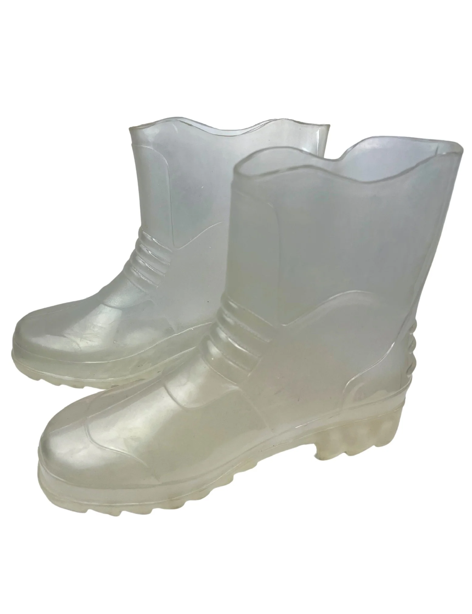 90s/00s 00s Clear Jelly Transparent Pull Rain Boots - Image 6