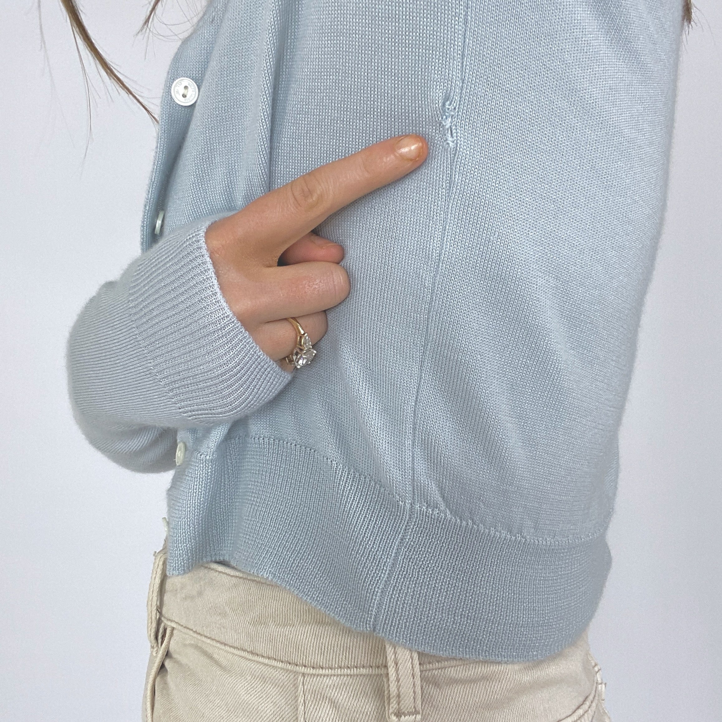 00s Baby Blue Cashmere Ralph Lauren Sweater Set - Image 9