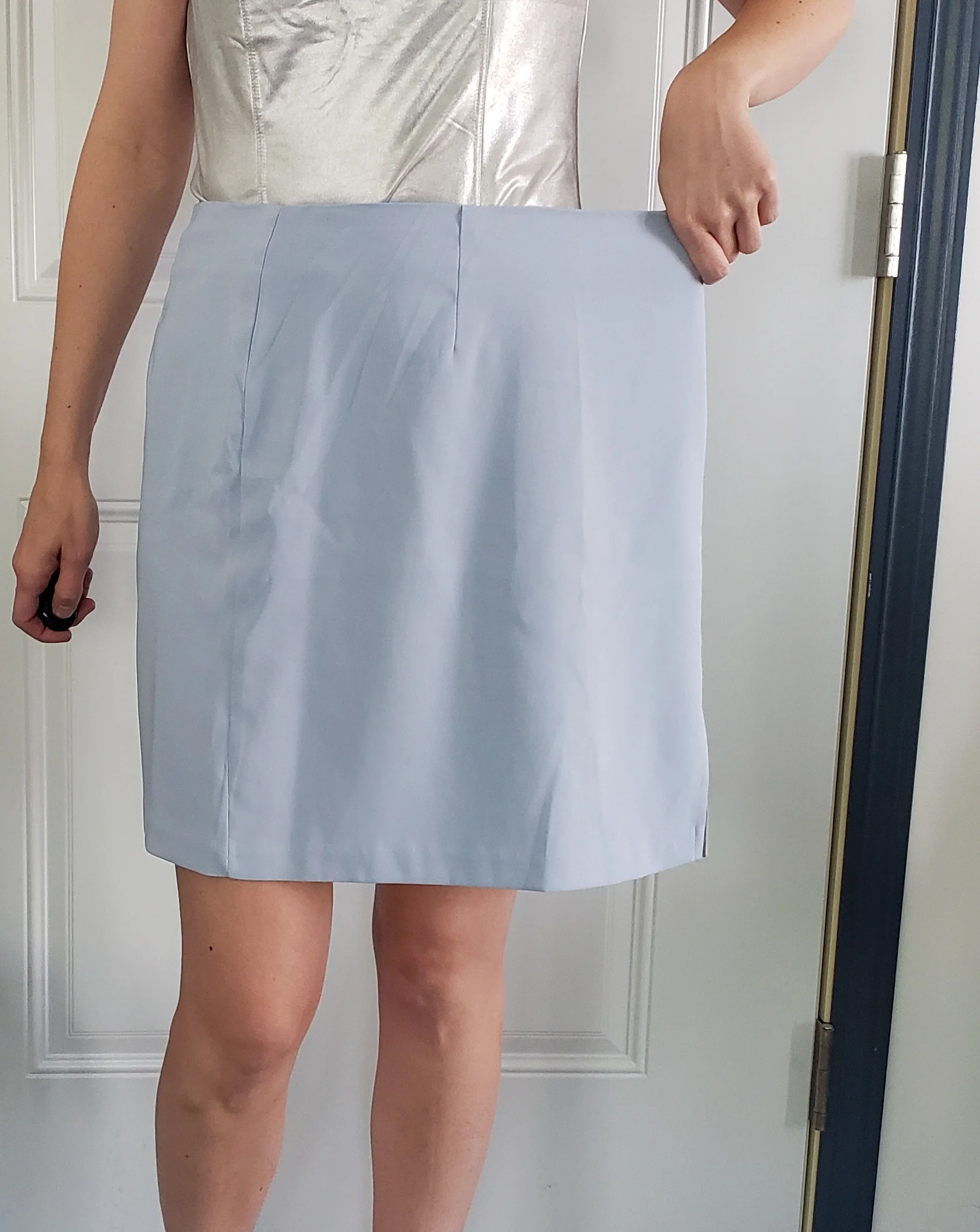 90s/00s Baby Blue Miniskirt By Cimmaron Dress - Image 4