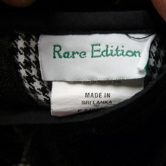 90s/00s Black And White Houndstooth Dress By Rare Editions - Image 6