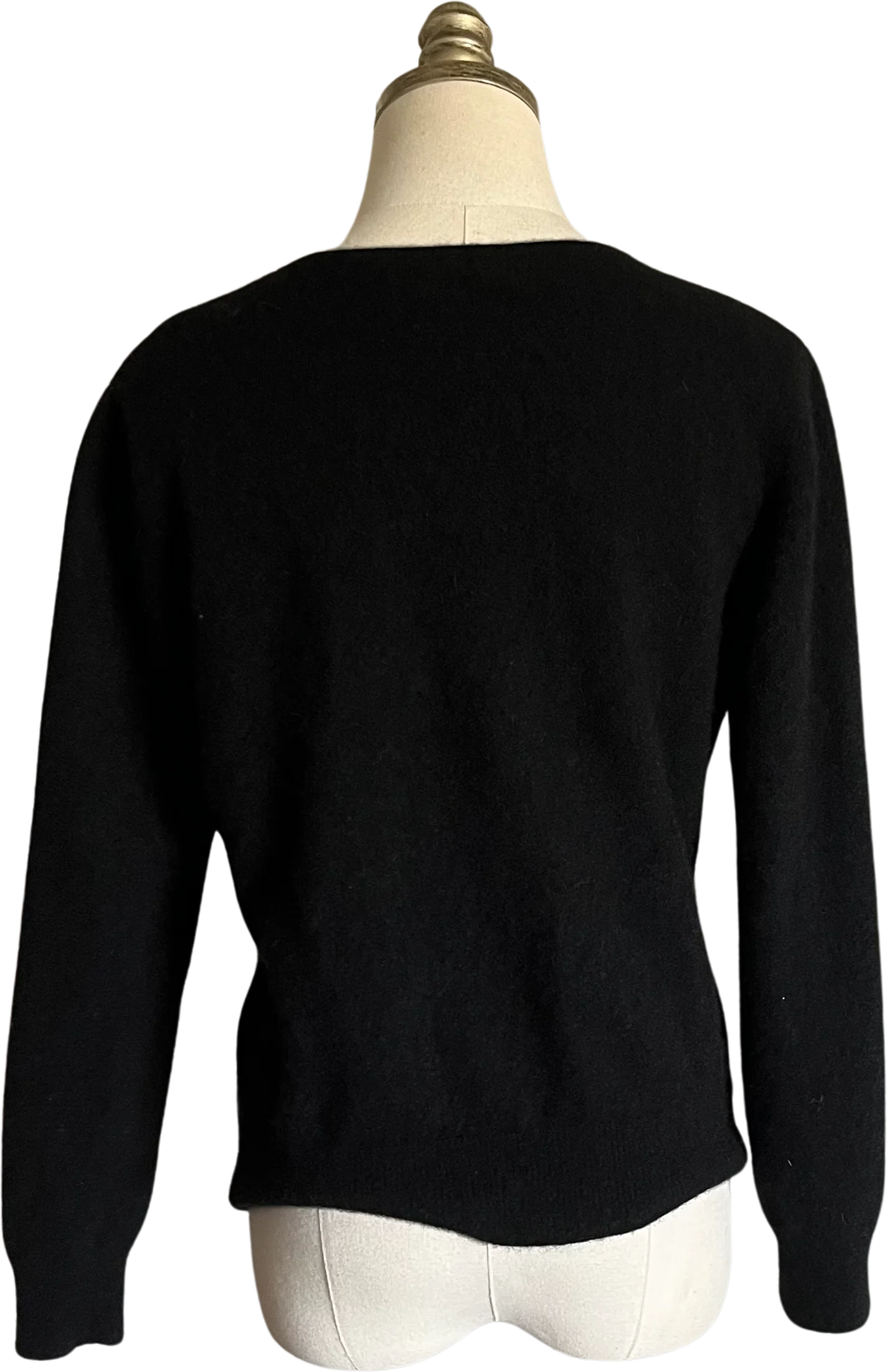 90s/00s Black Argyle Diamond Cashmere Cardigan Sweater By Apartment 9 - Image 2