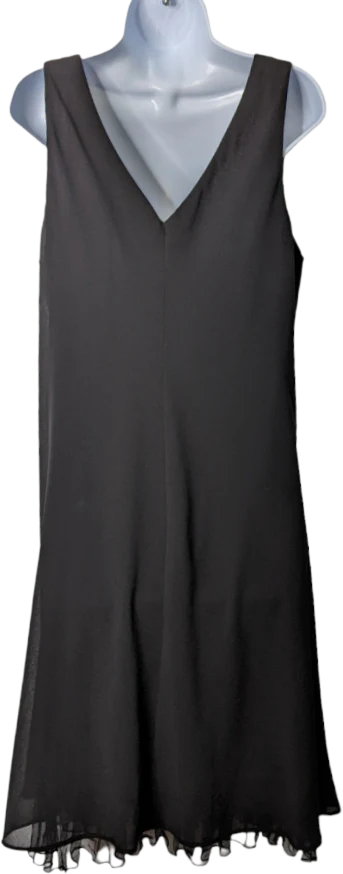 90s/00s Black Chiffon Sleeveless Midi Dress Rhinestone By Jump Apparel - Image 2