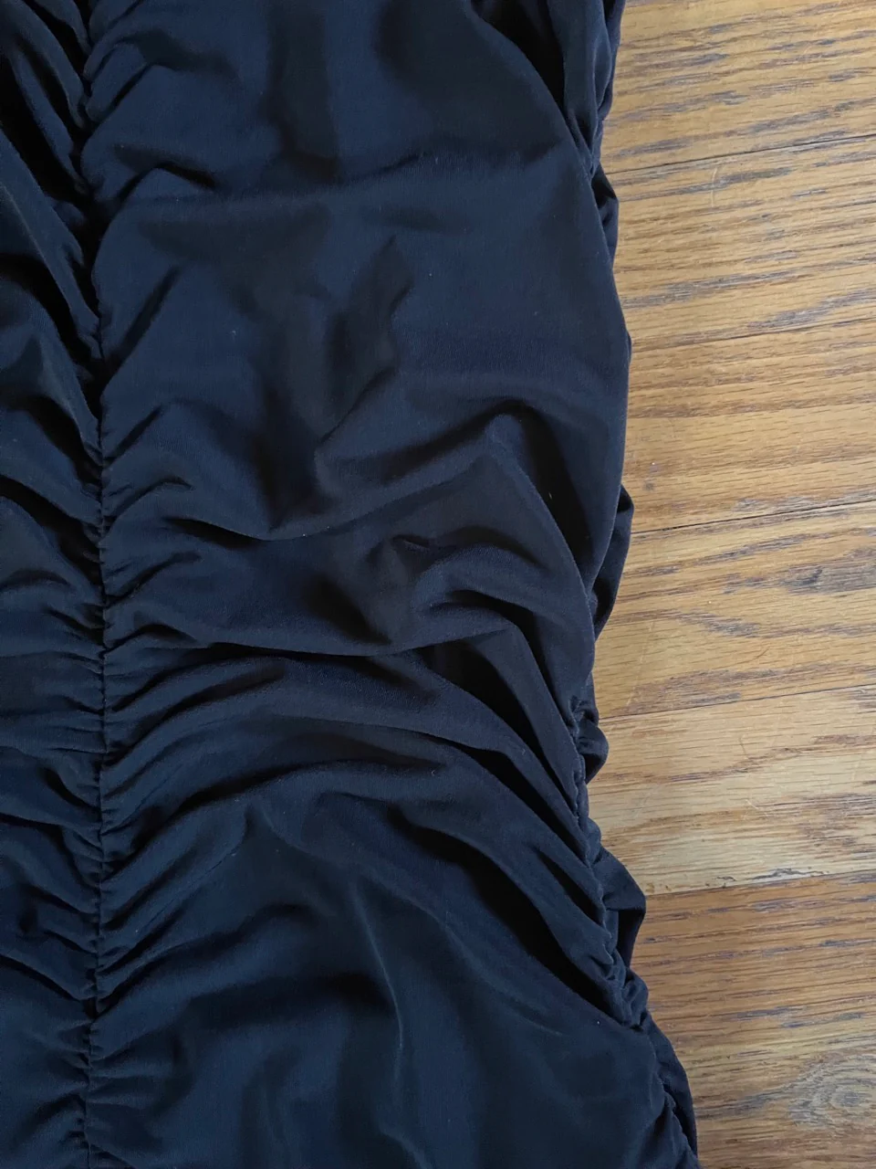 90s/00s Black Stretch Cutout Dress With Ruched Sides By A. Byer - Image 4